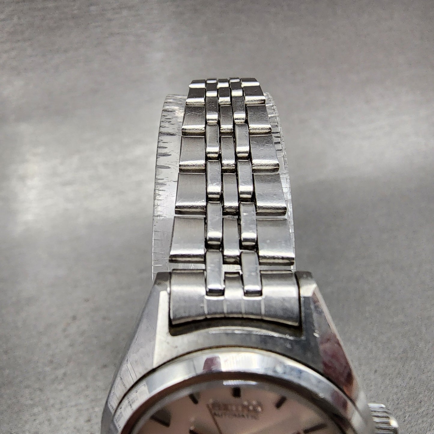 Seiko Automatic Watch Women 24mm Silver Dial Silver Tone Daydate 2706-0290 Runs