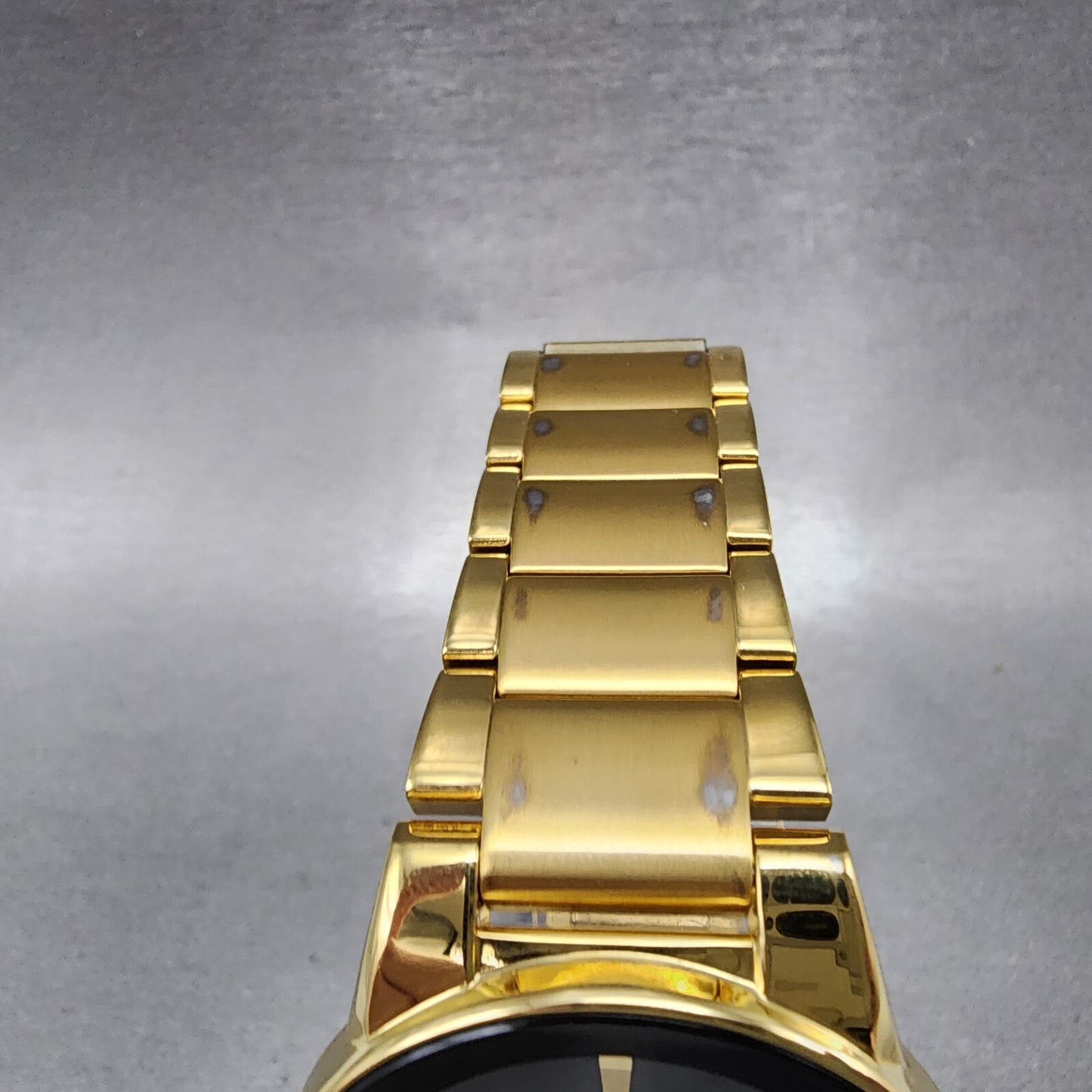 Citizen Axiom Eco-Drive Watch Men 40mm Black Dial Gold Tone Date Round Runs