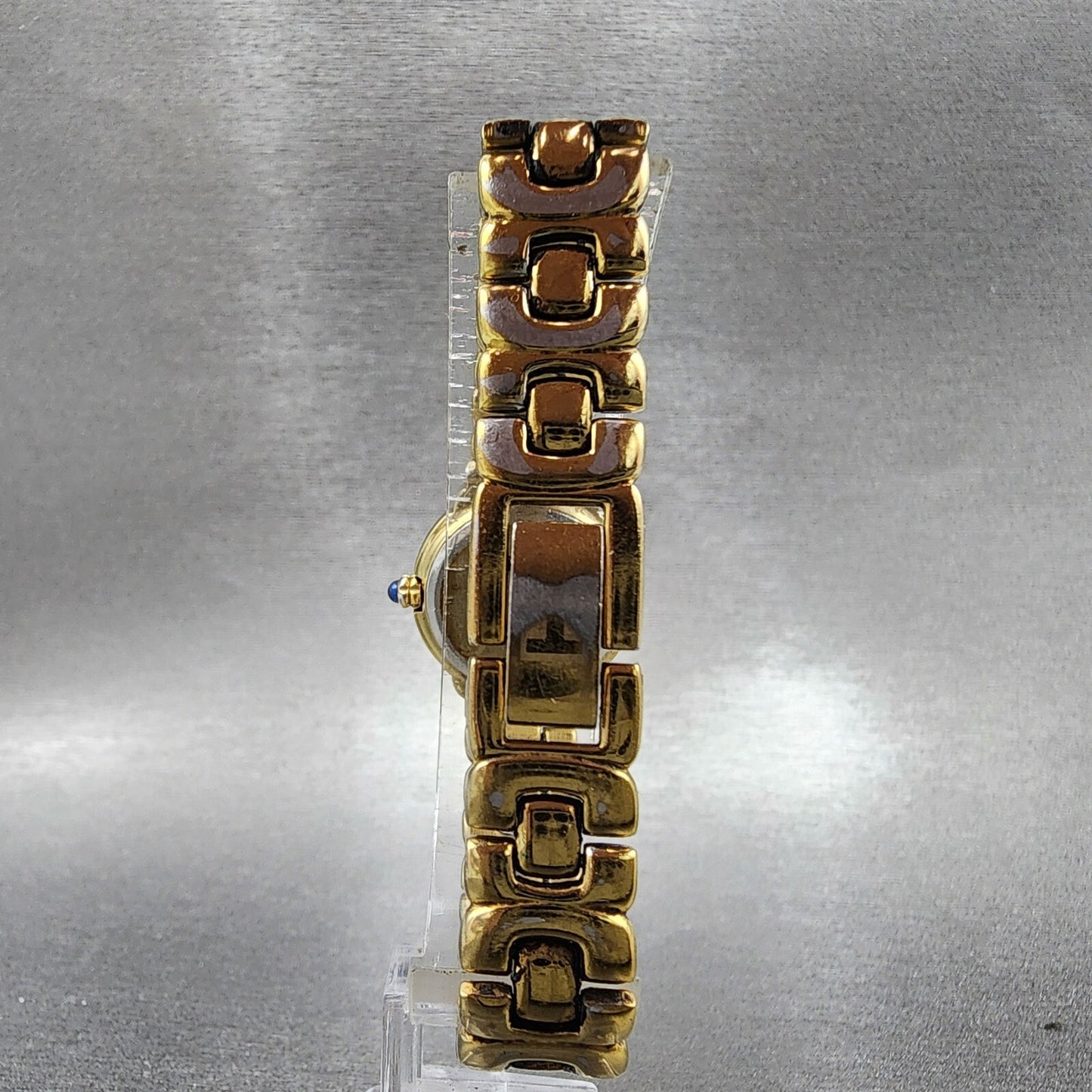 Tissot Watch Women 23mm White Dial Gold Tone Date Round 6327 New Battery