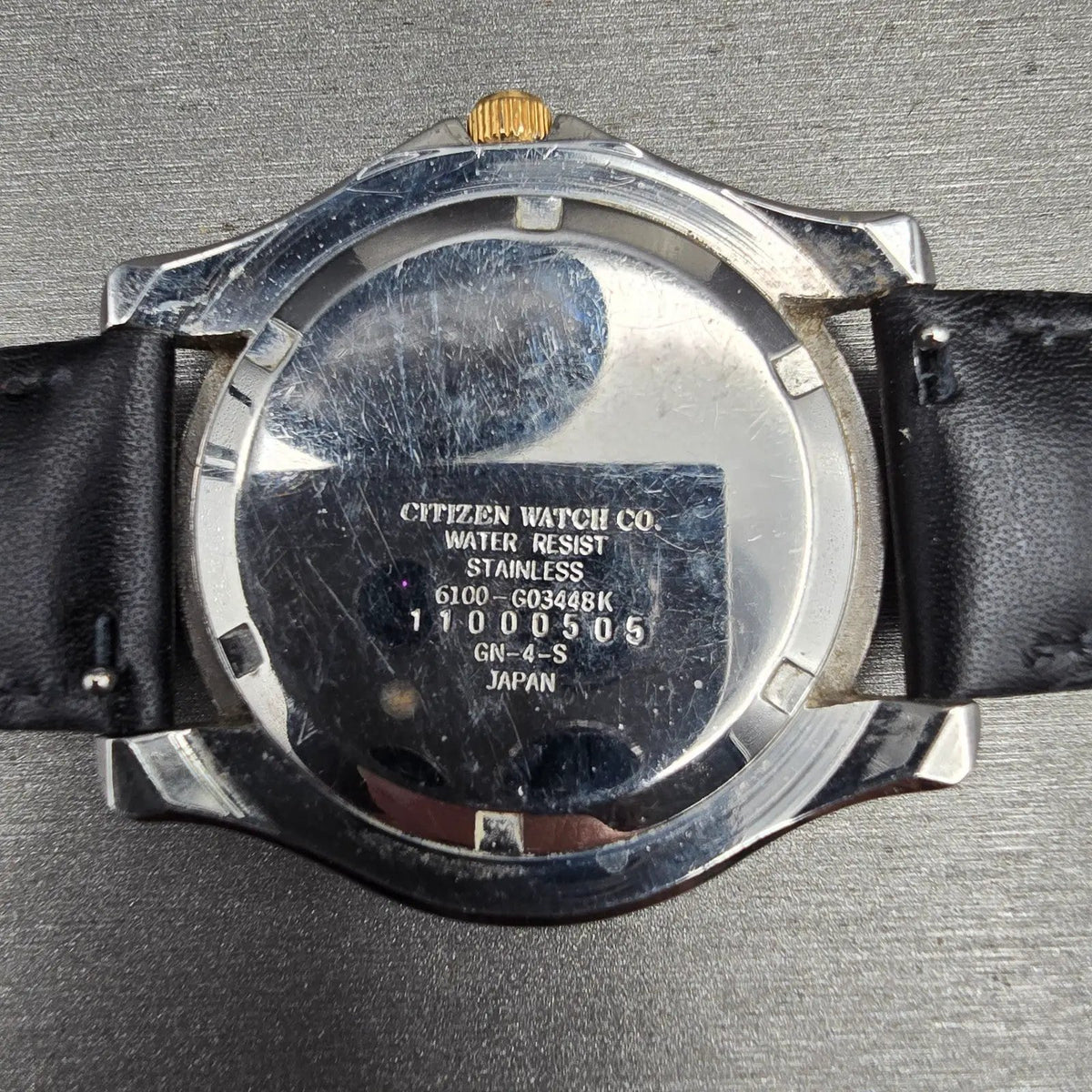 Citizen Dive Watch Men 40mm Black Dial Two Tone Daydate Round 6100-G03448 NewBat10