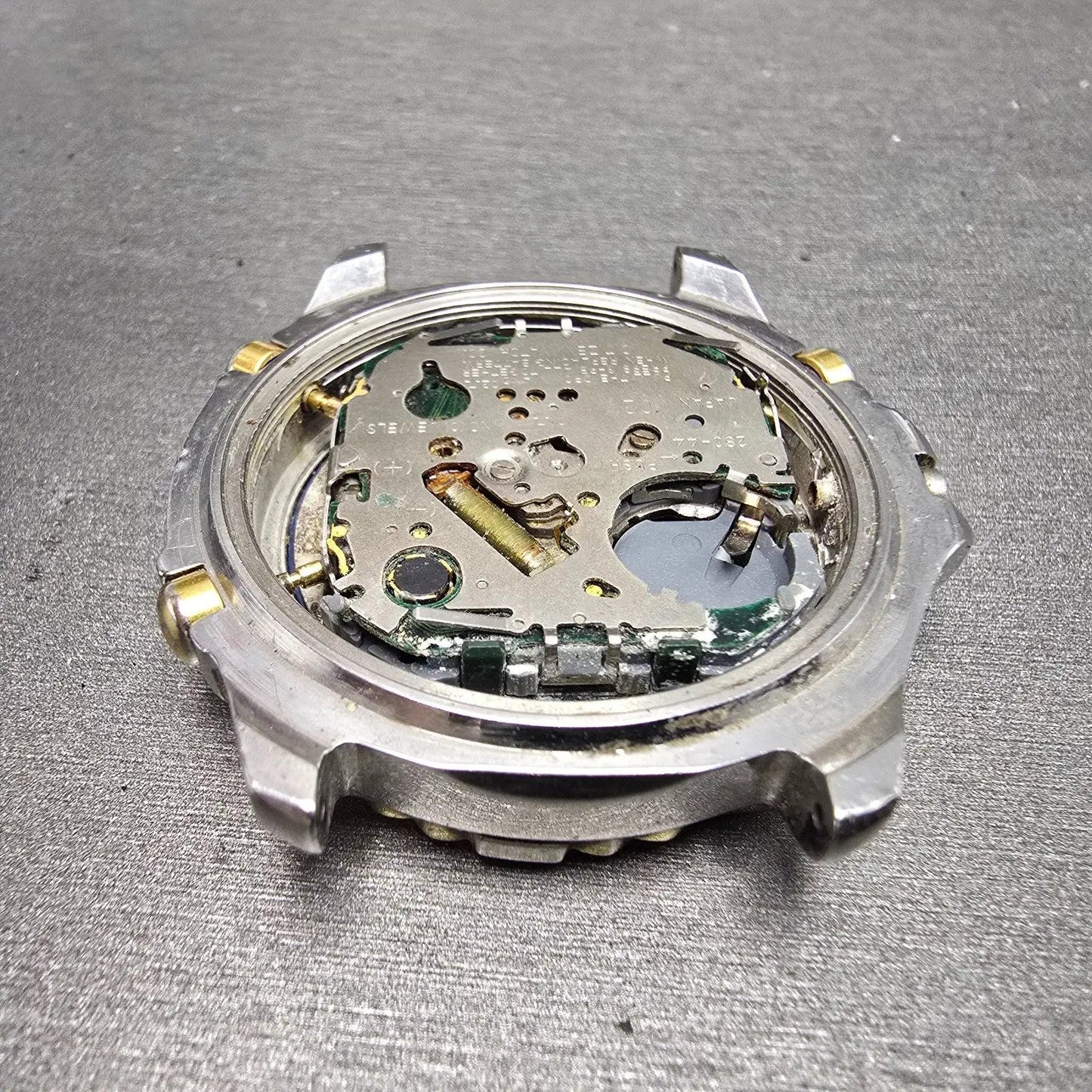 Citizen Yachtmaster C211 Watch Men 42mm Two Tone Alarm Chronograph Ana Digi PART11