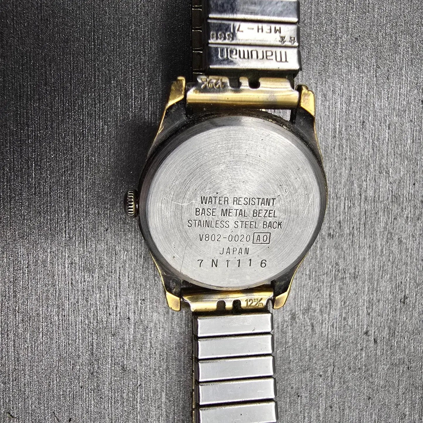 Seiko Alba Watch Women 23mm Ivory Dial Gold Tone Round V802-0020 New Battery VTG10