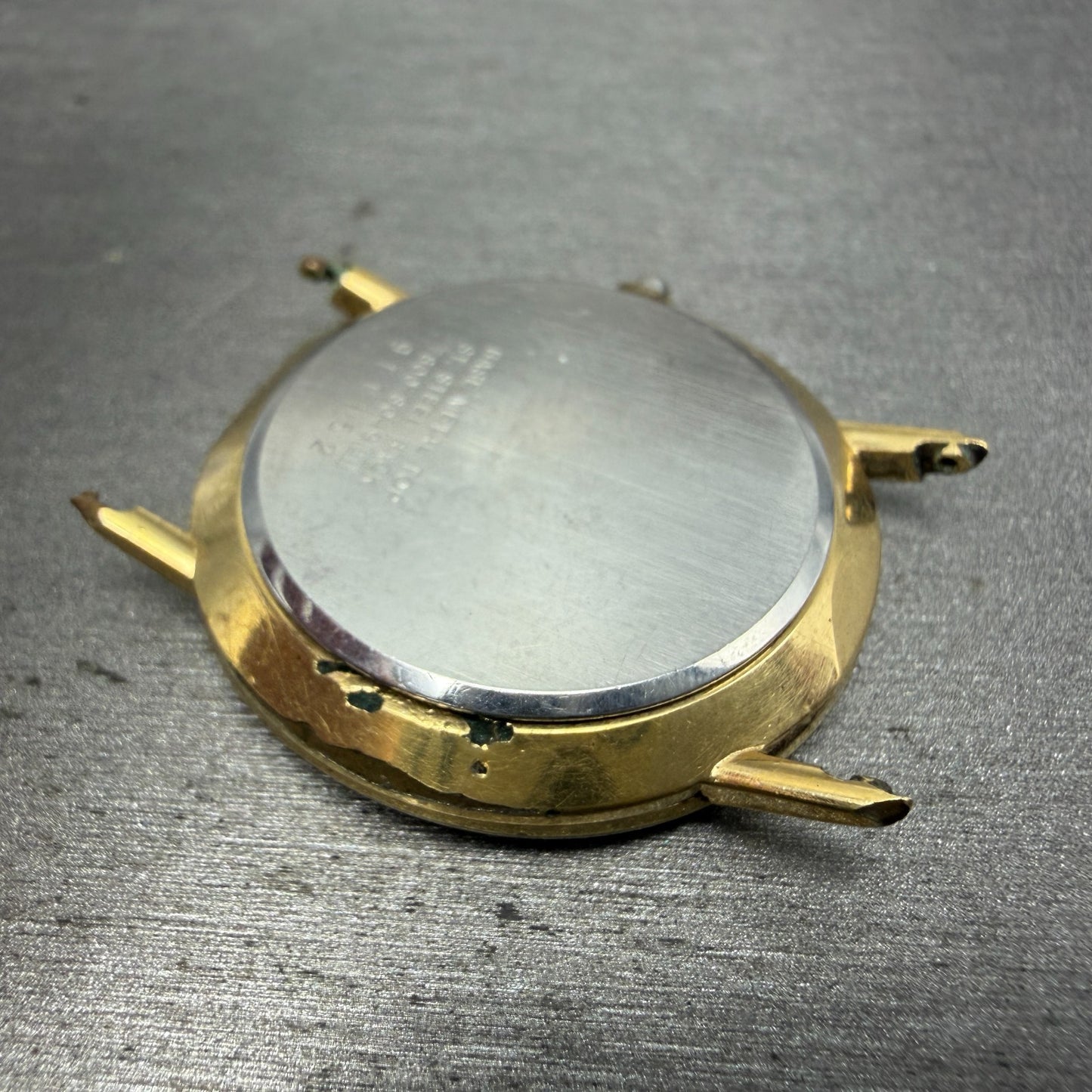 Seiko Watch Men 32mm White Dial Gold Tone Round HAS NO CROWN!!!! 7800-8049 PARTS11