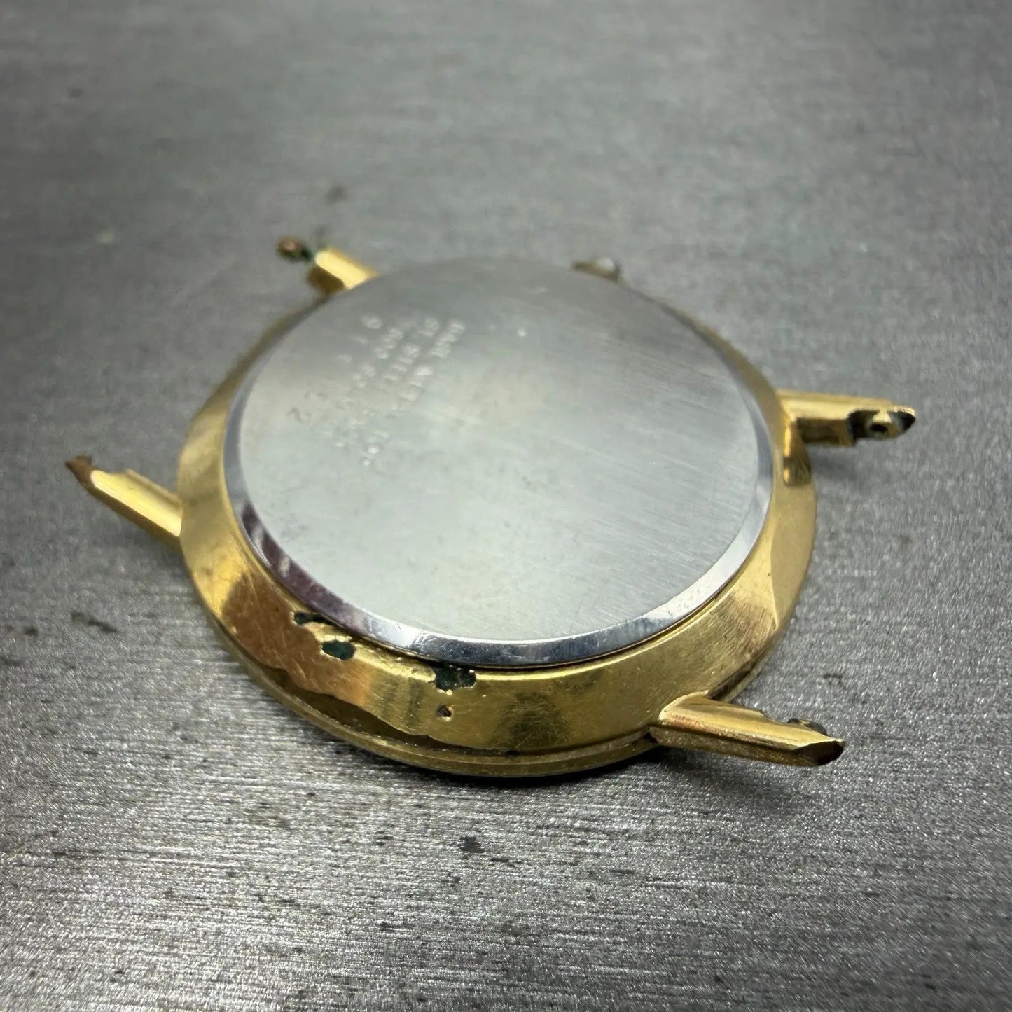 Seiko Watch Men 32mm White Dial Gold Tone Round HAS NO CROWN!!!! 7800-8049 PARTS11