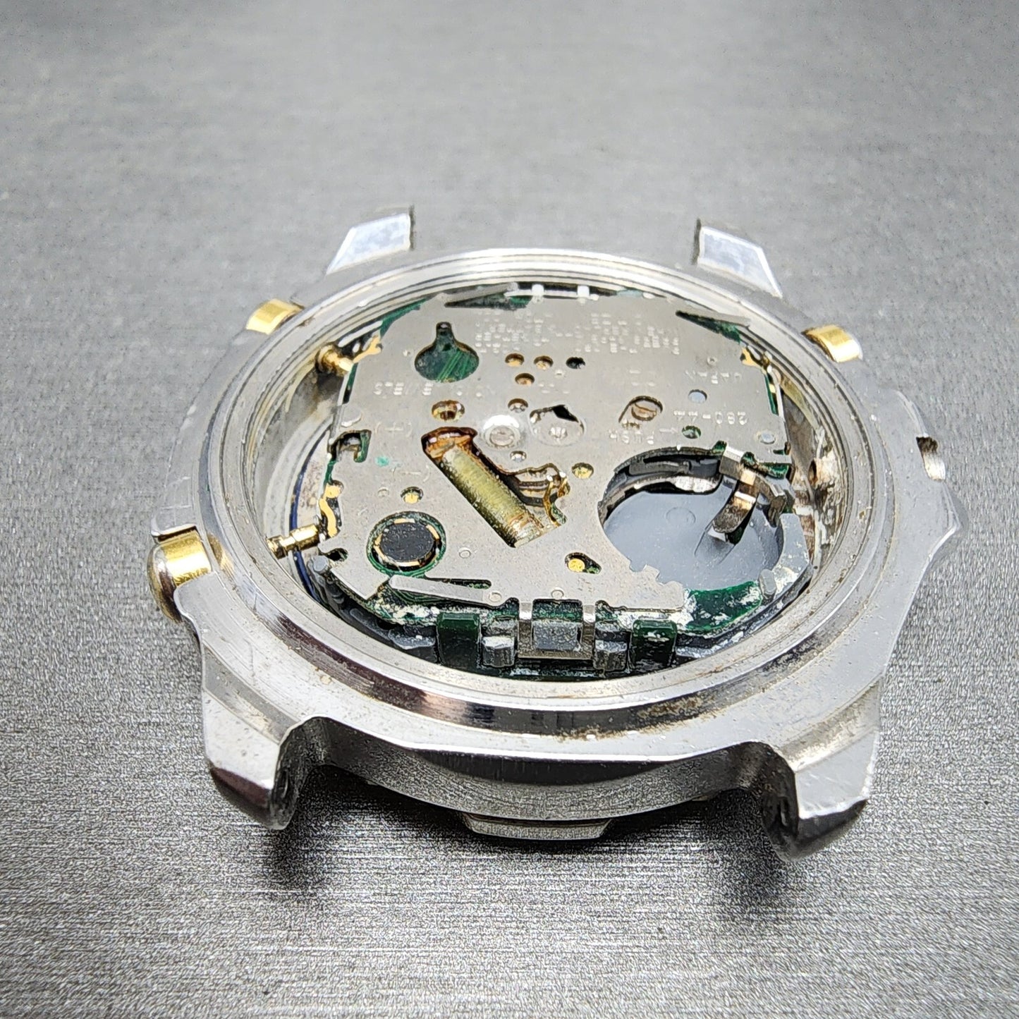Citizen Yachtmaster Watch Men 42mm Analog Digital Round C211 Silver Tone PARTS