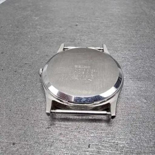 Seiko Watch Men 32mm Silver Dial Silver Tone Daydate Round 7123-7090 PARTS VTG14