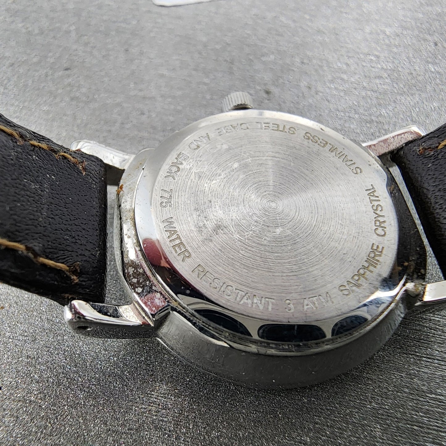 Swanson Watch Women 24mm Silver Dial Steel Date Round Leather New Battery
