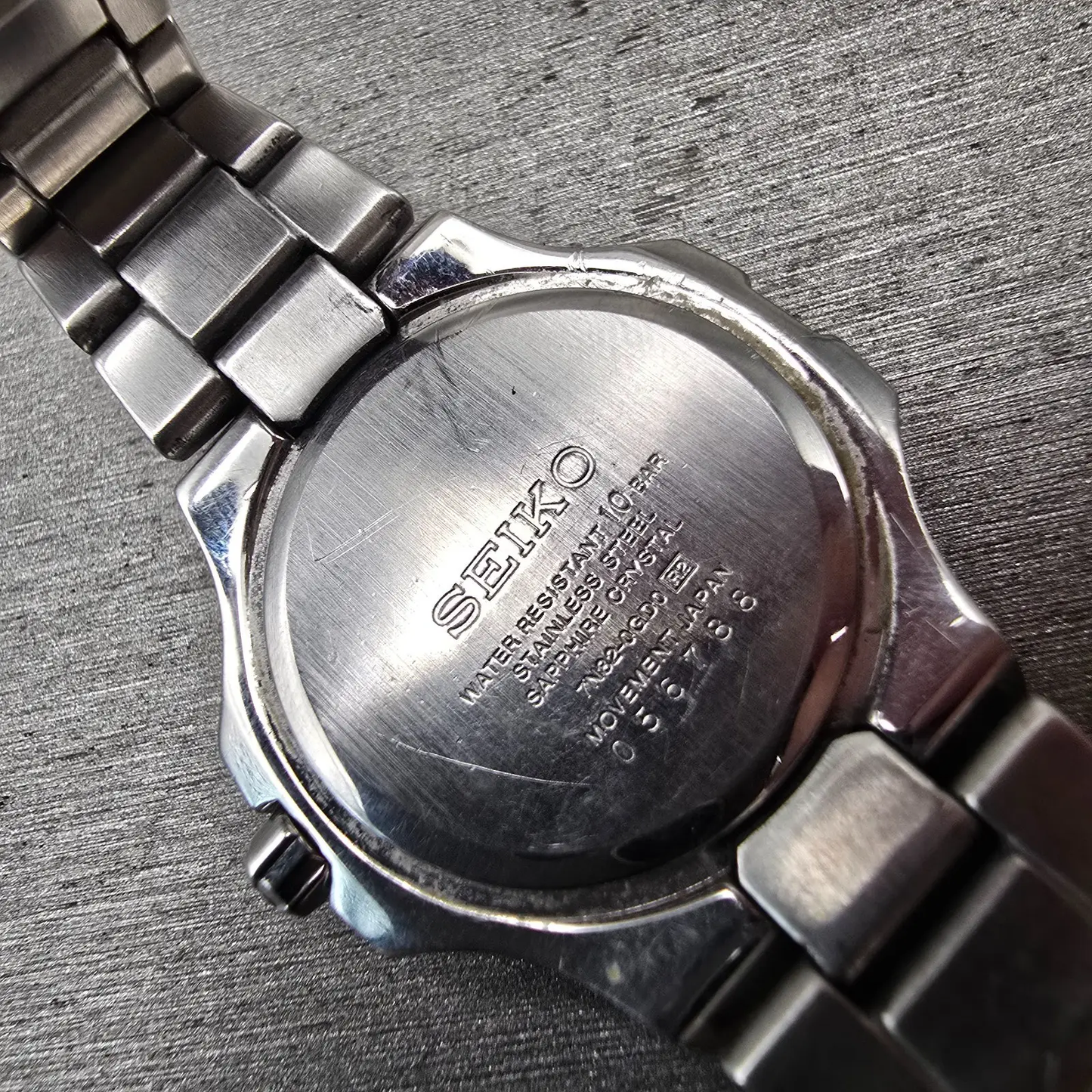 Seiko Coutura Watch Women 29mm MOP Dial Silver Tone Date Gemmed 7N82-0GD0 NewBat10