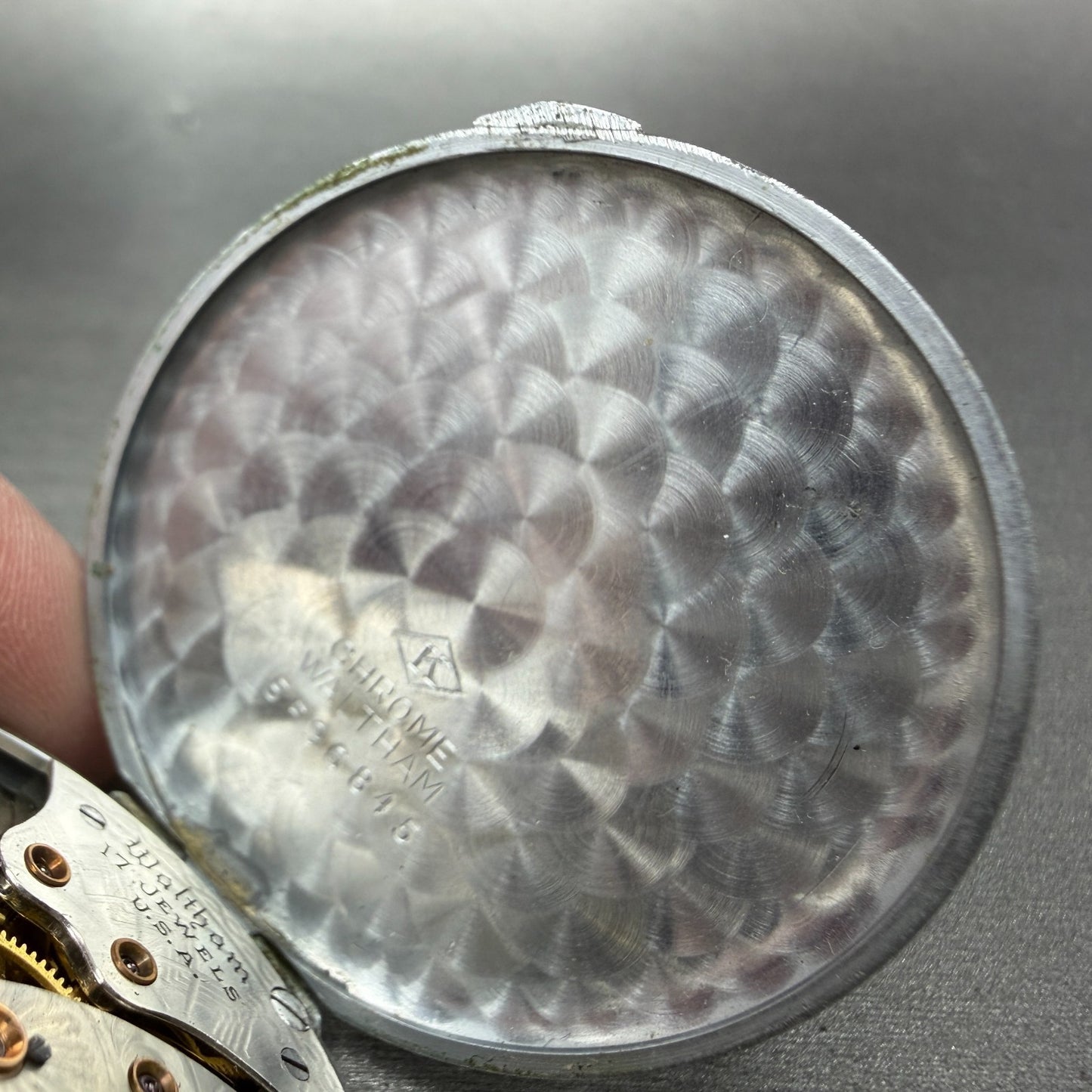 Waltham Pocket Watch White Dial Silver Tone Manual Wind Grade 225 PARTS16