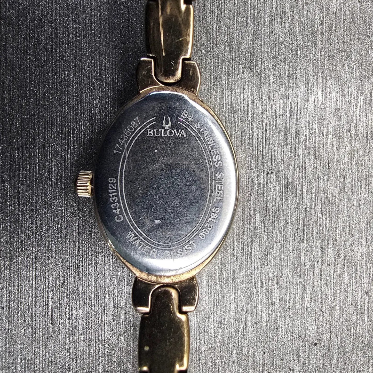 Bulova Watch Women 17mm MOP Dial Rose Gold Tone Gemmed Oval 98L200 New Battery10