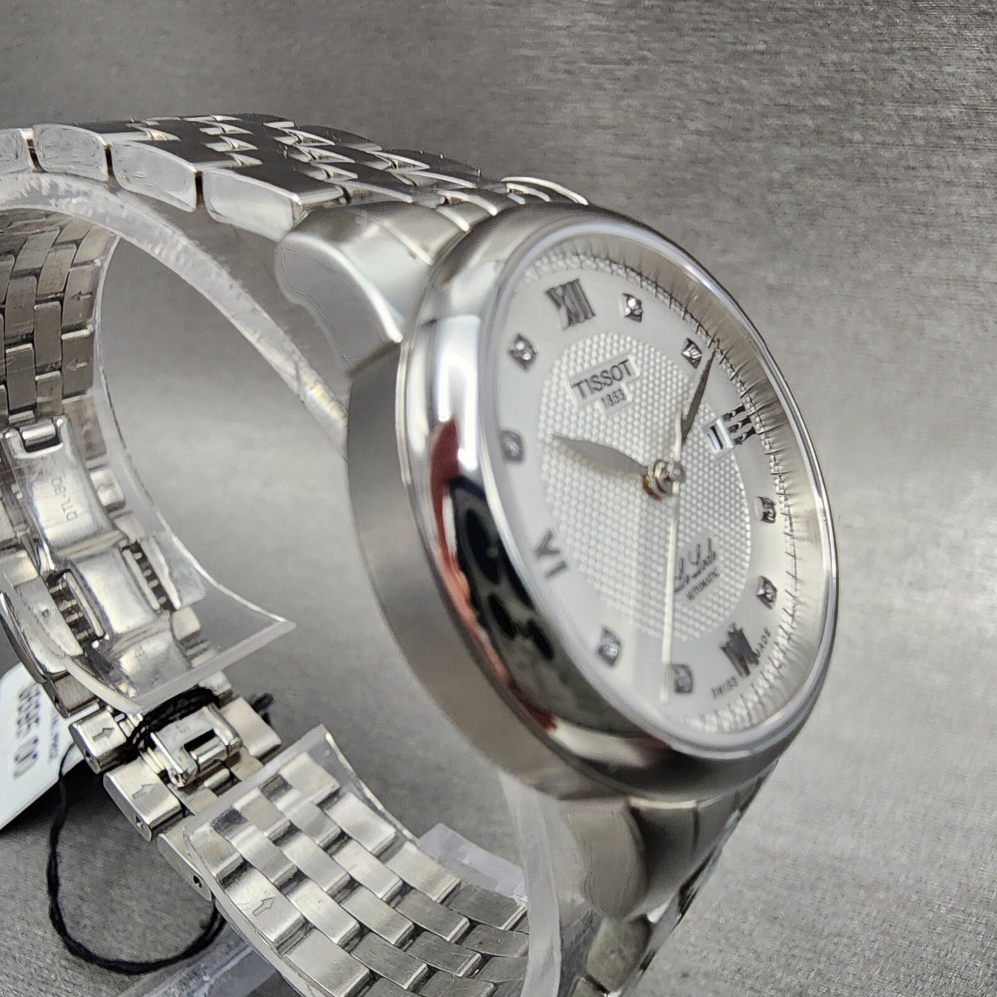 Tissot Le Locle Automatic Watch Women 29mm Silver Dial Diamond Accent Date Steel