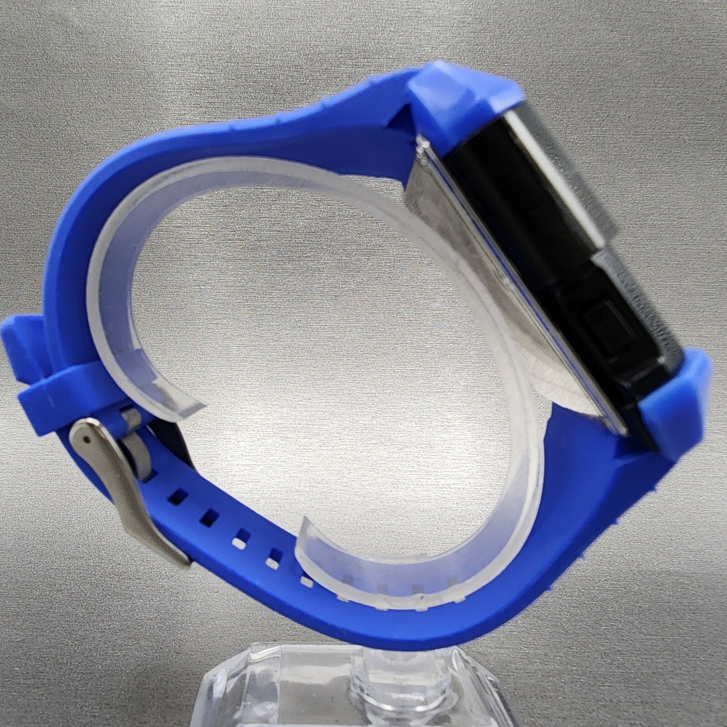 Diesel Digital Watch Men 48mm Digital Blue Tone Black Dial Rectangle New Battery
