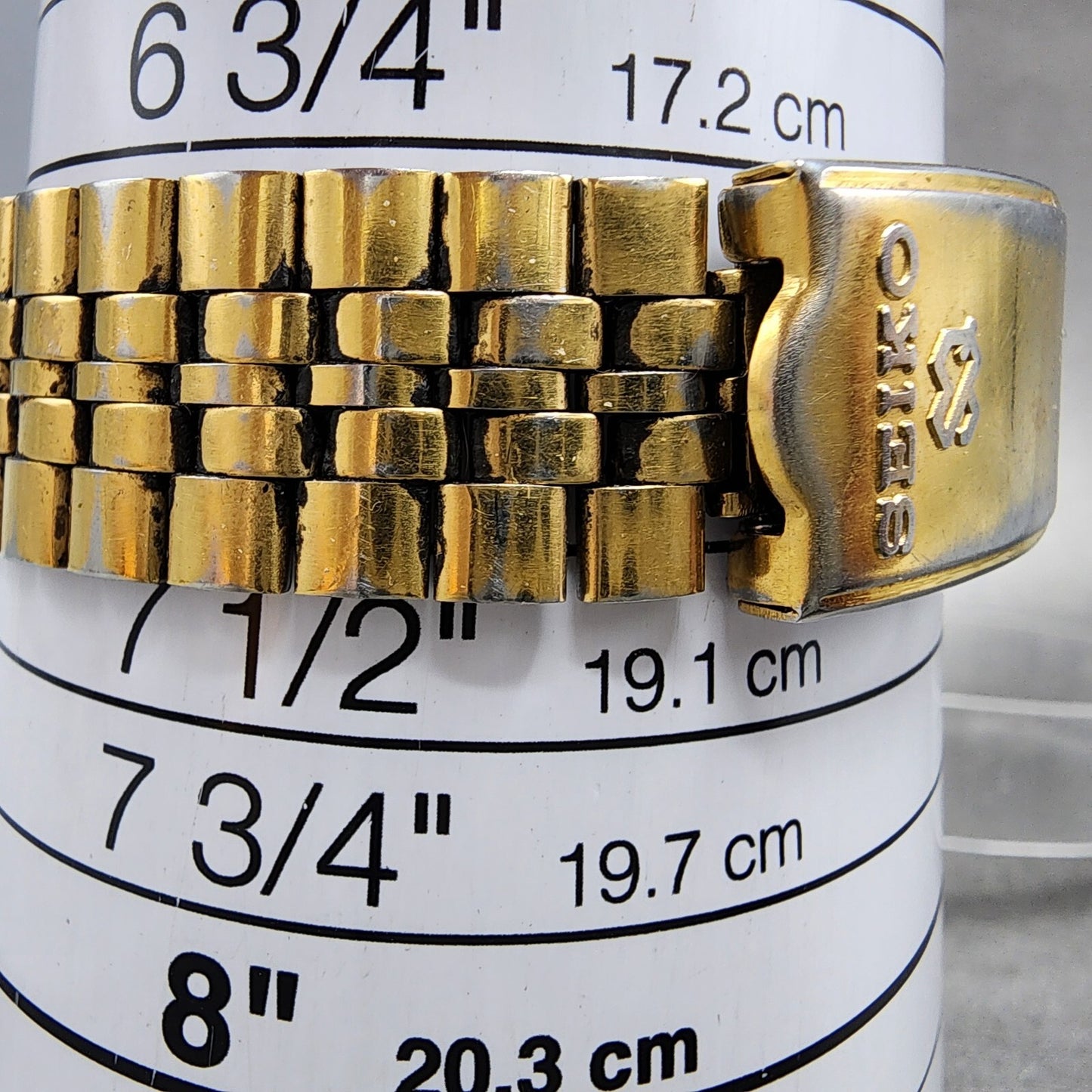 Seiko SQ Railroad Approved Watch Men 35mm White Dial Gold Tone New Batt NO BACK10