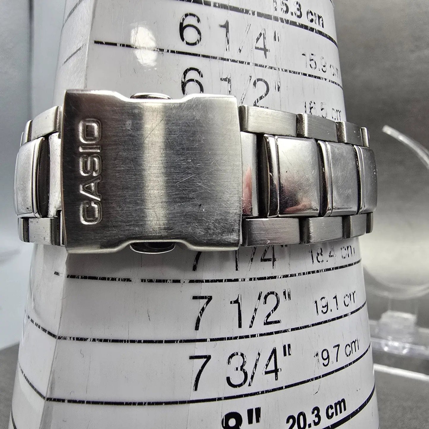 Casio Illuminoator AQ-180W Watch Men 41mm Blue Dial Silver Alarm Daydate New Bat10
