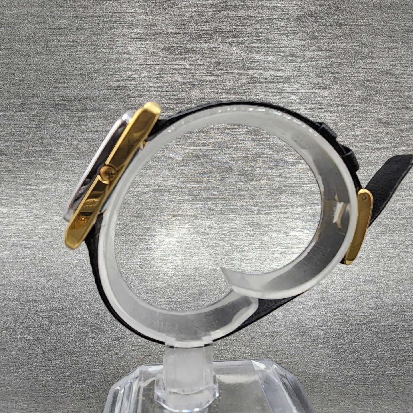 Nina Ricci Tank Watch Women 21mm Champagne Dial Two Tone Rectangle New Battery