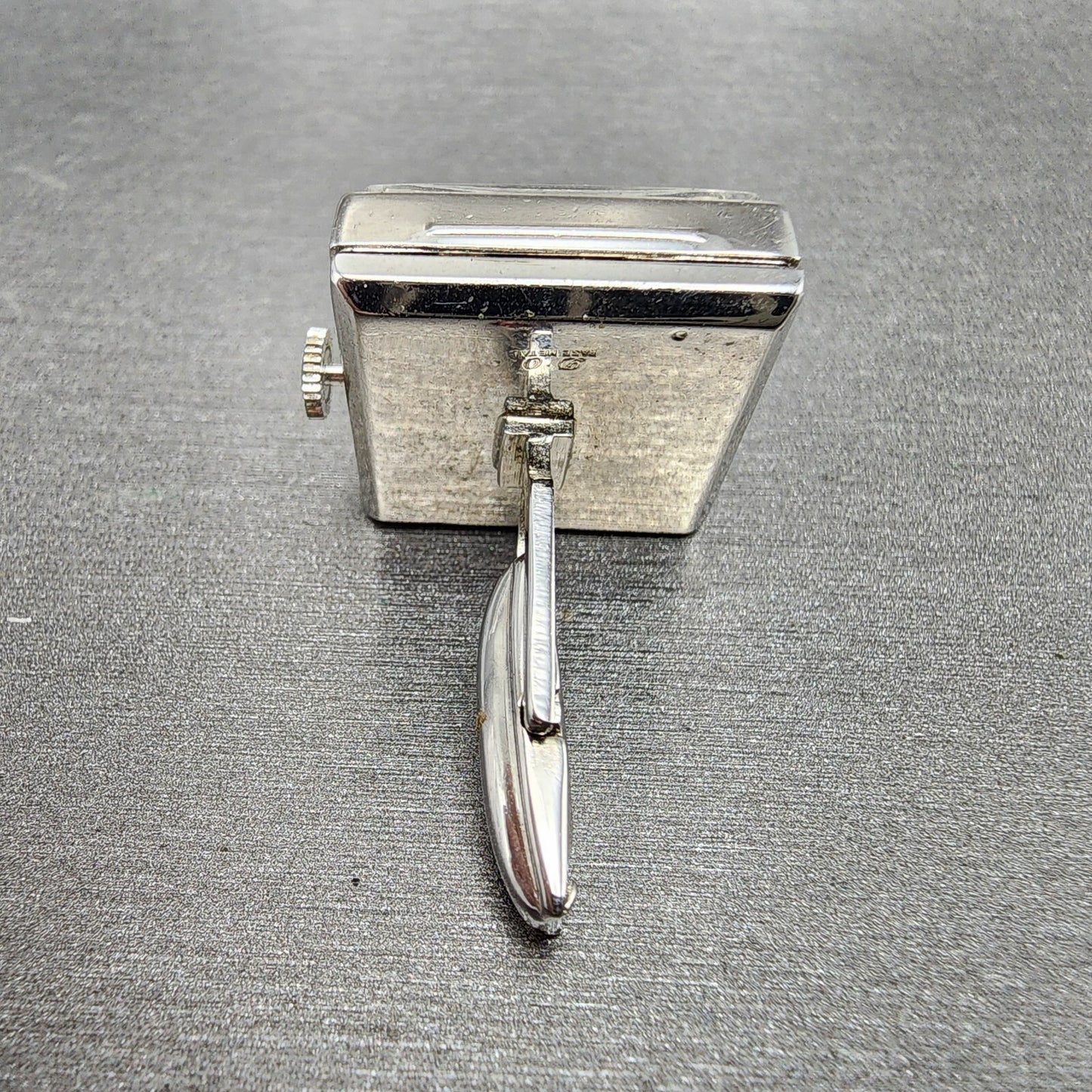 VTG Endura Cuff Link Watch Silver Tone White Dial Manual Wind PARTS