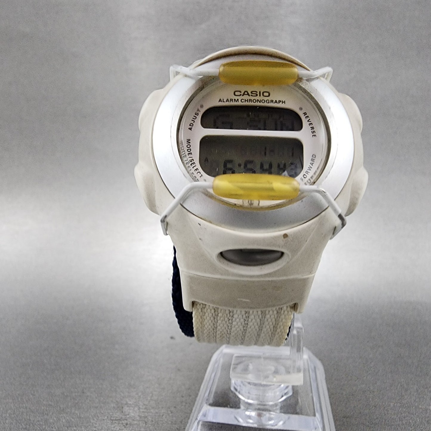 Casio Baby-G Watch Women 40mm Digital Alarm Chrono White BG-097 New Battery