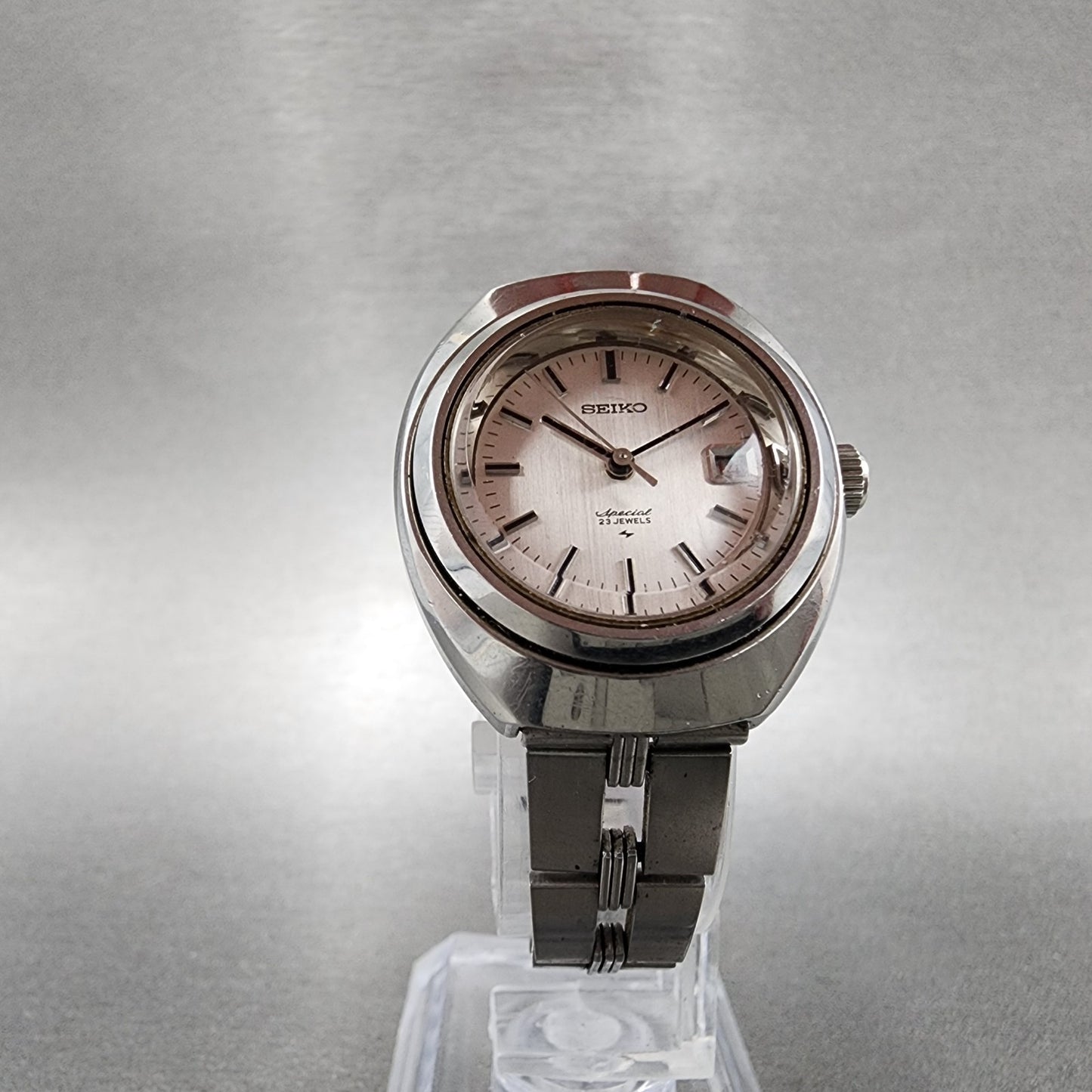 Seiko Special Watch Women 27mm Silver Dial Silver Tone Automatic 2202-0080 Run