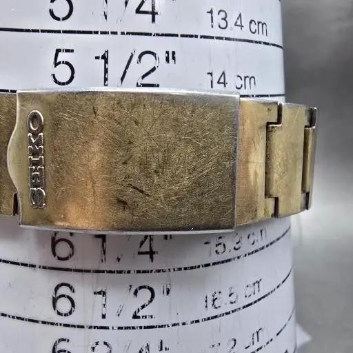 Seiko Bell-Matic Watch Men 39mm Gold Dial Gold Tone Daydate 4006-6049 Runs12