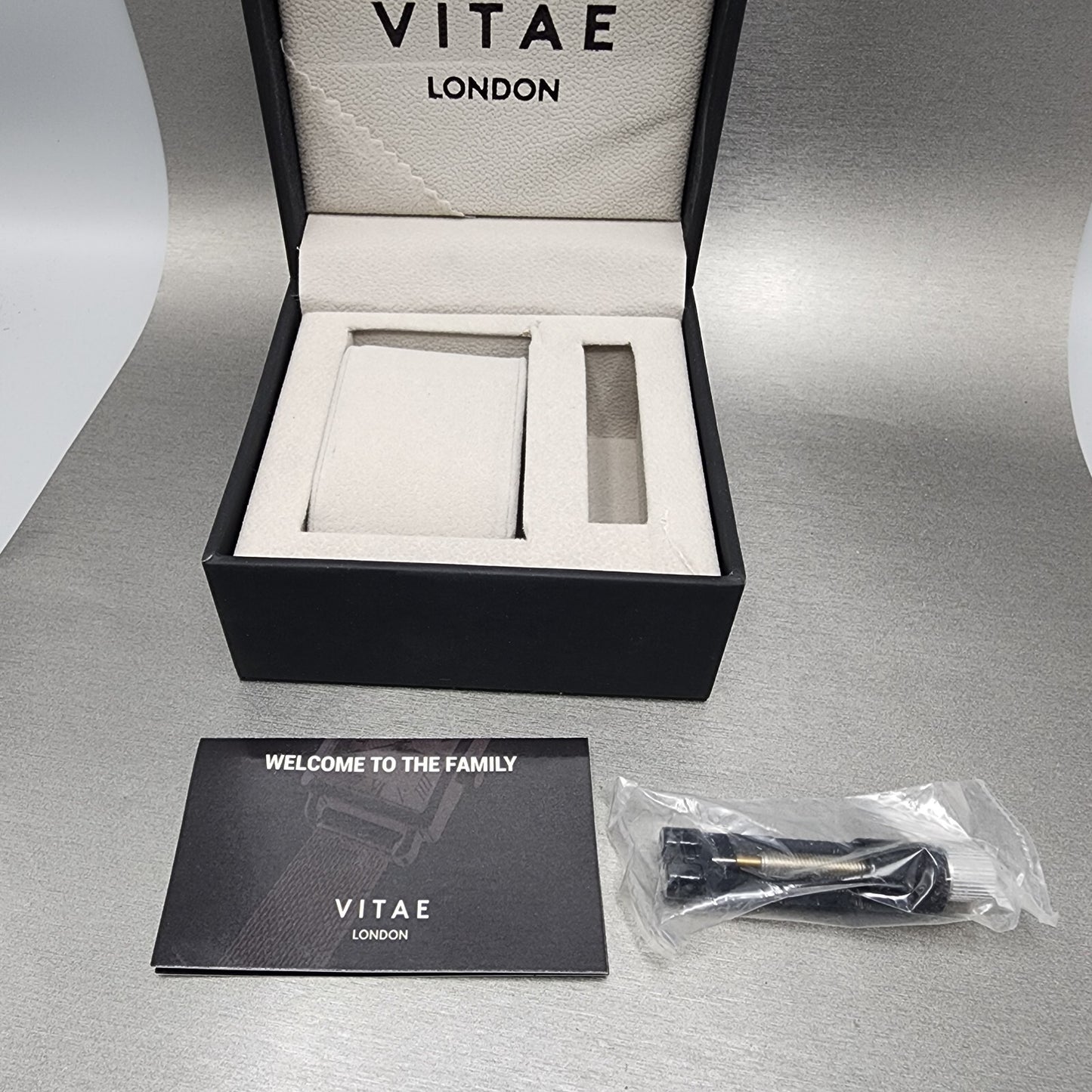 Vitae London Ada Watch Men 42mm Black Dial Black Tone Octagon Stainless Steel