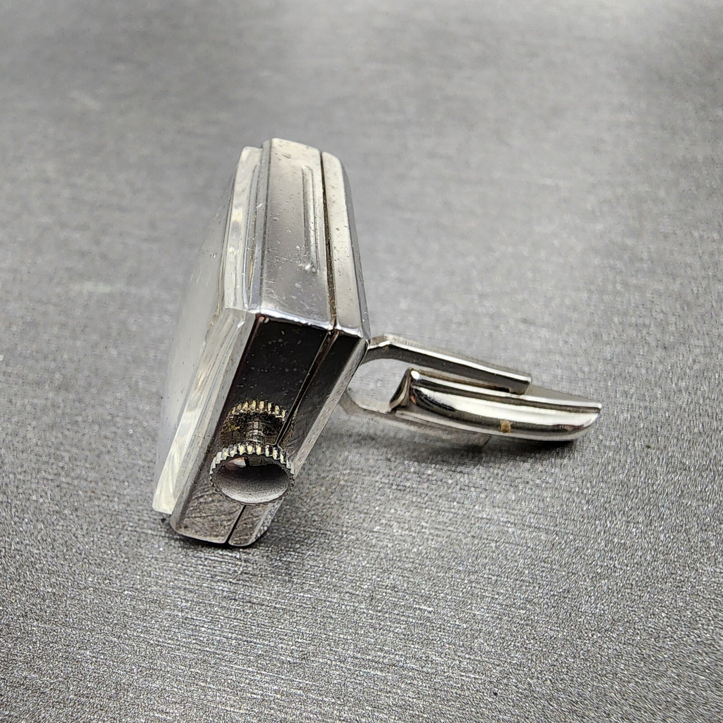 VTG Endura Cuff Link Watch Silver Tone White Dial Manual Wind PARTS