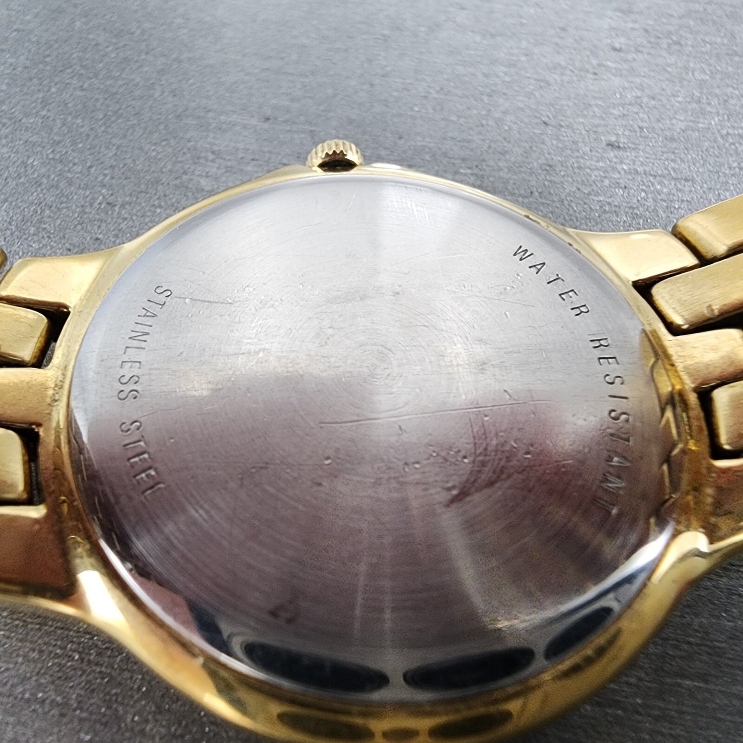 Wittnauer Watch Men 35mm Gold Dial Gold Tone Date Round JV8223 9514 New Battery