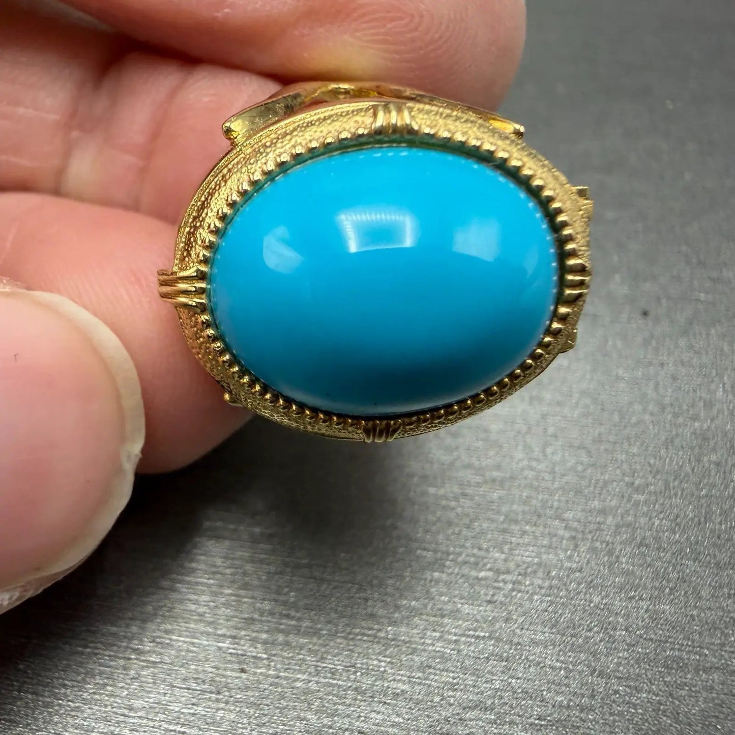 Orient Ring Watch Women 17mm Gold Dial Gold Blue Stone Hideaway A054A1-30 PARTS10