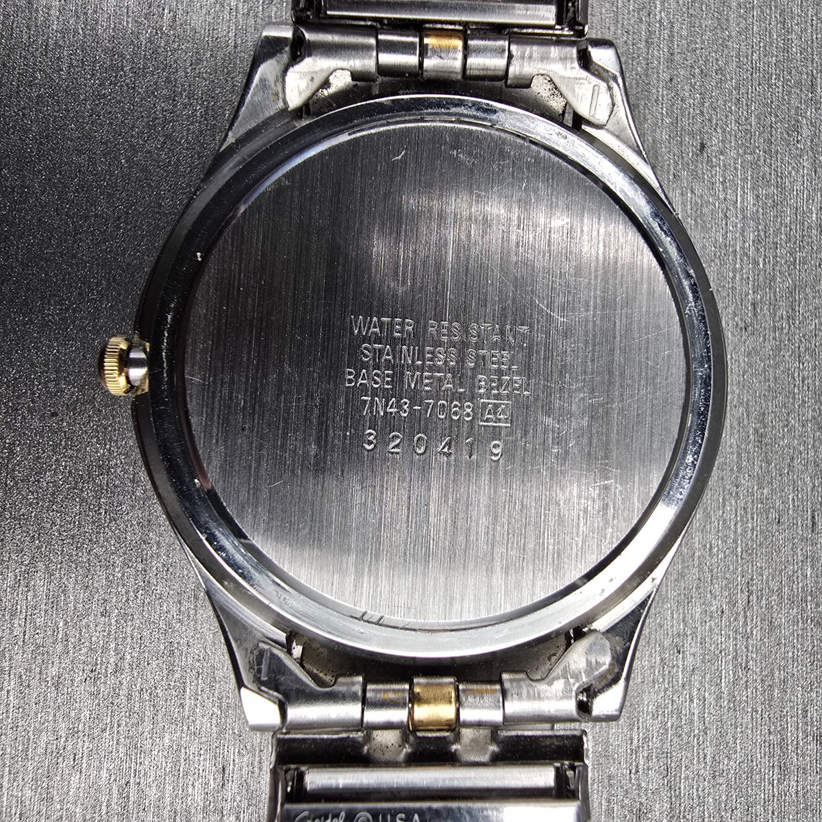 Seiko Watch Men 39mm Red Dial Two Tone Daydate Round 7N43-7068 New Battery10