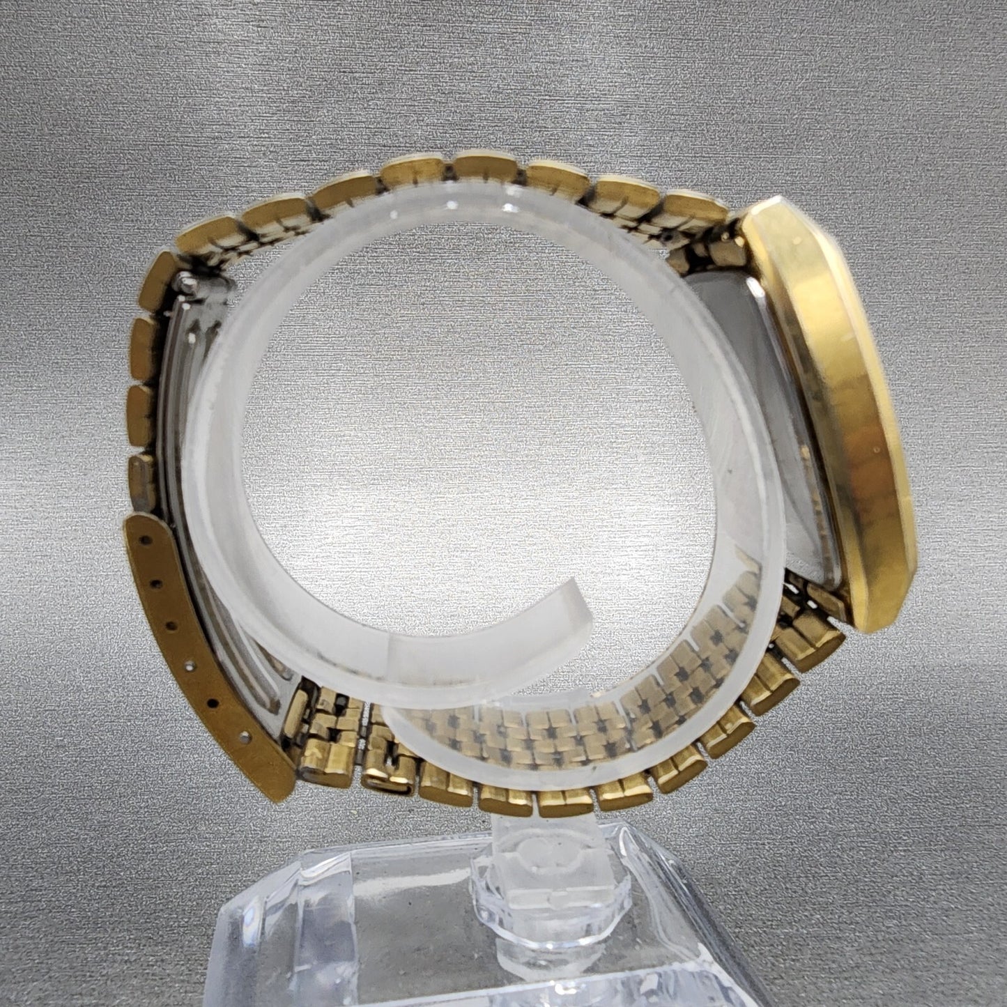 Seiko Chronos Watch Men 30mm Champagne Dial Gold Tone Daydate 5h23-5110 New Batt