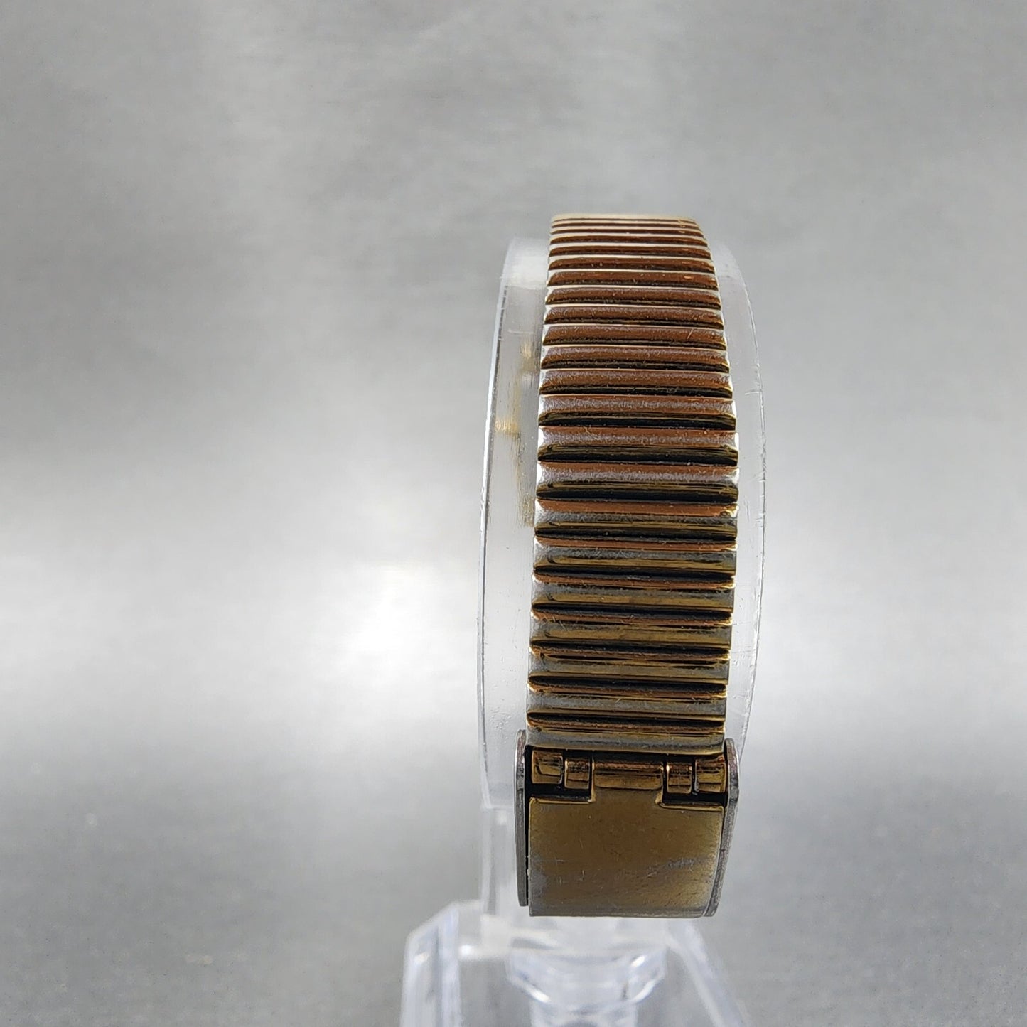 Seiko Tank Watch Women 16mm Gold Dial Gold Tone Rectangle 1N01-5A00 New Battery