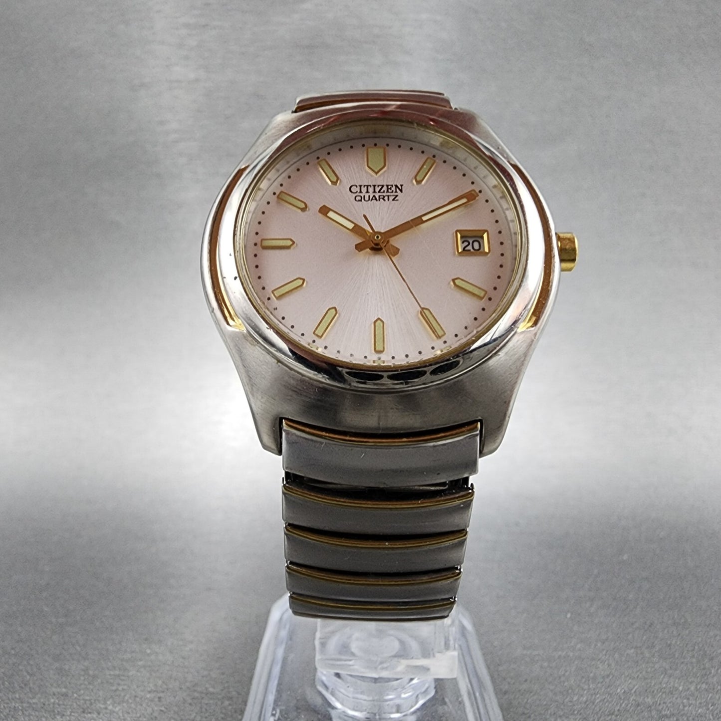 Citizen Watch Men 36mm Silver Dial Two Tone Date Round 2510-S011604 New Battery