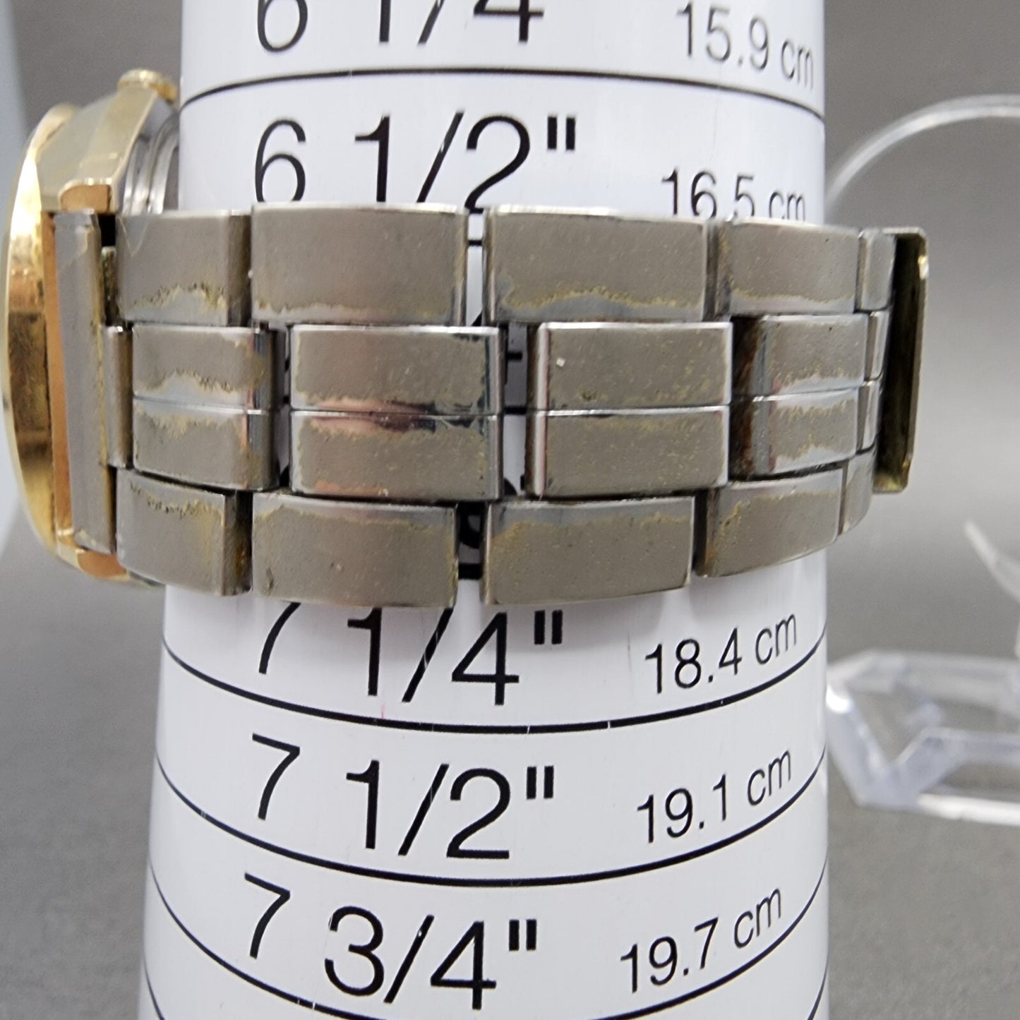 Seiko Grand Quartz Watch Men 38mm Champagne Dial Gold Tone Daydate New Bat