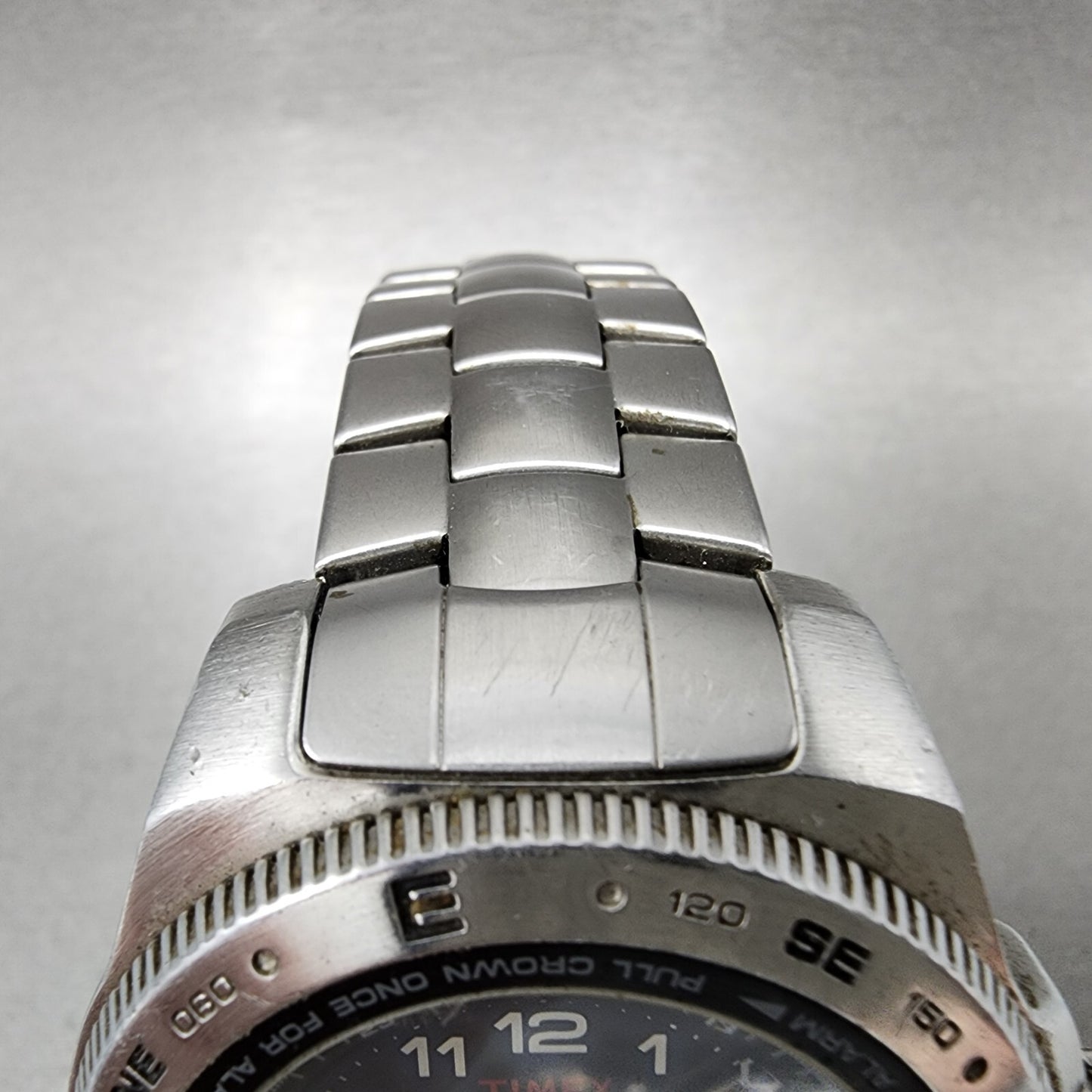 Timex Expedition Watch Men 42mm Black Dial Silver Tone Date New Battery READ!!