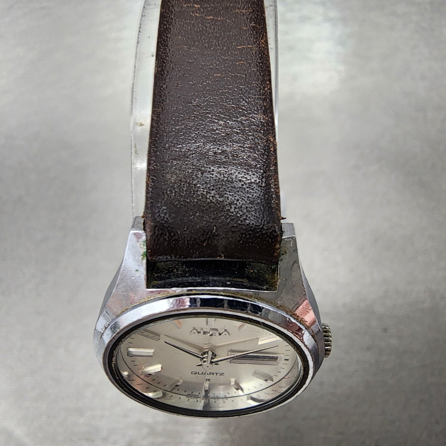 VTG Seiko Alba Watch Women 25mm Silver Dial Silver Tone Daydate Round New Batt