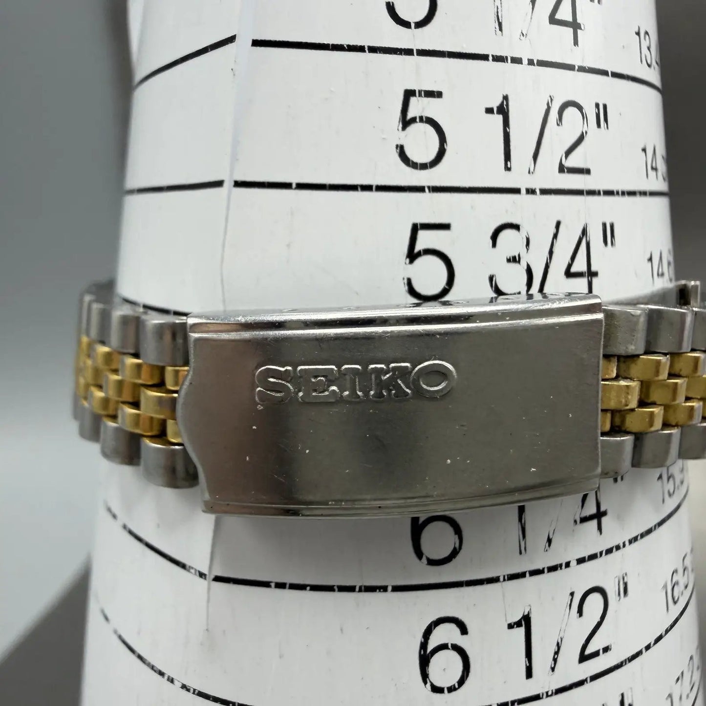 Seiko Watch Women 25mm Blue Dial Two Tone Daydate Round 7n83-0041 New Batt AB5610