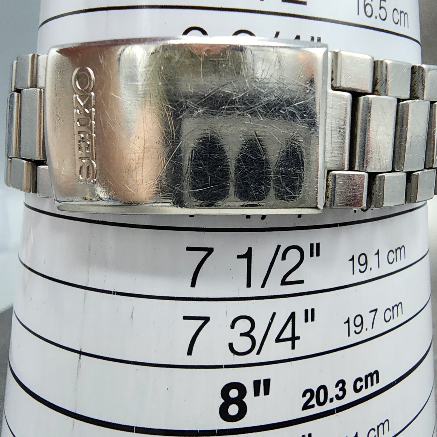 Seiko Silverwave 36mm watch Men Cream Dial Silver Tone Daydate 7546-8340 New Bat