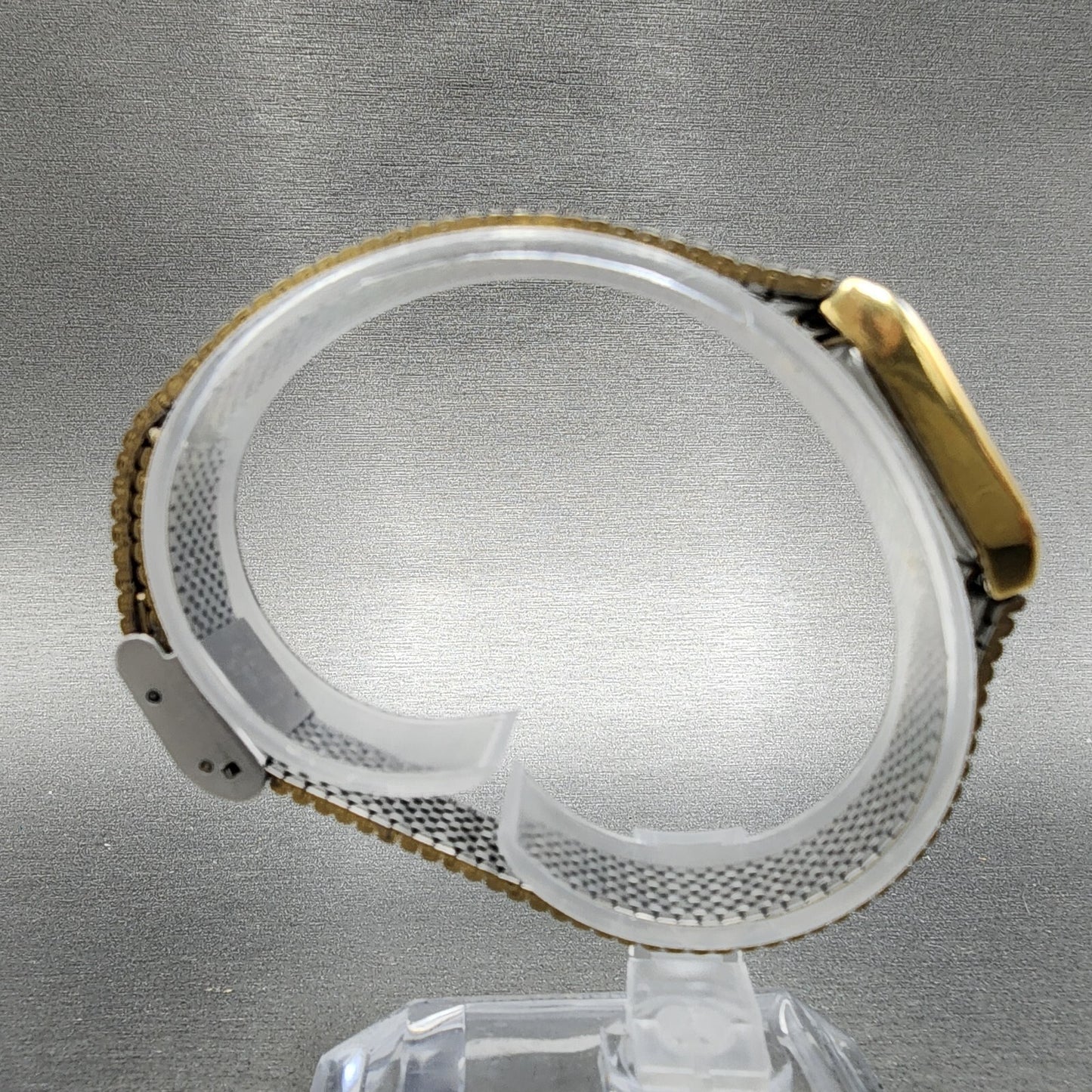Seiko Tank Watch Women 16mm Gold Dial Gold Tone Rectangle 1N01-5A00 New Battery
