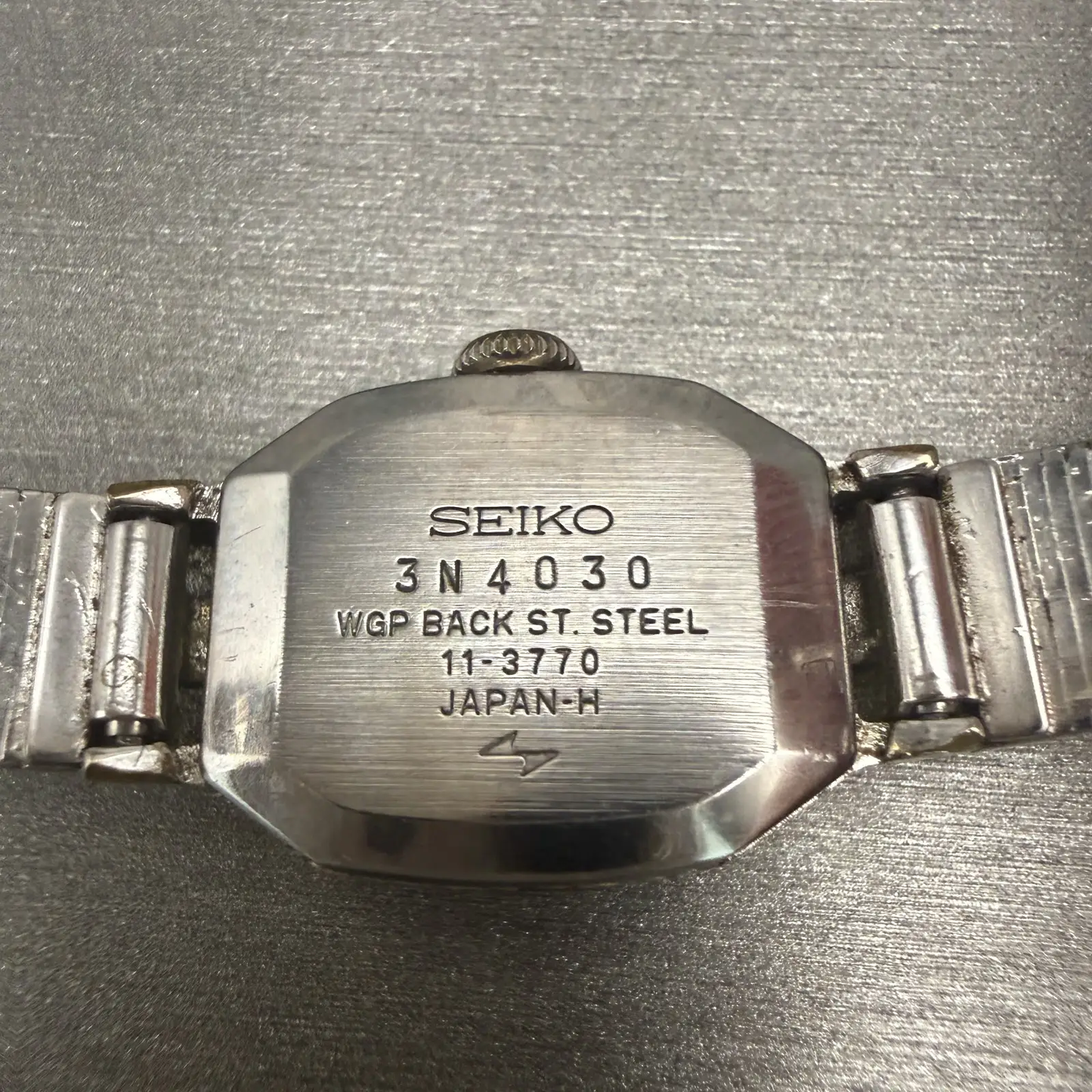 Seiko Watch Women 18mm Blue Dial Silver Tone Hexagon 11-3770 Manual wind Runs10