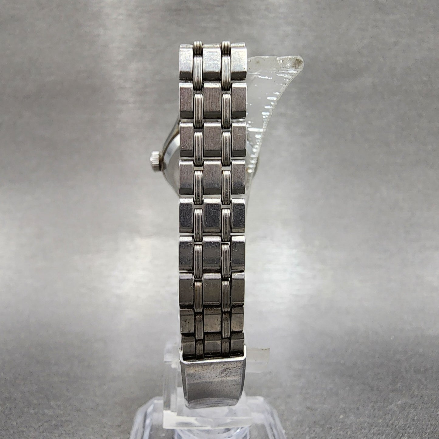 Seiko Automatic Watch Women 22mm Silver Dial Silver Tone Date 2205-0040 Runs