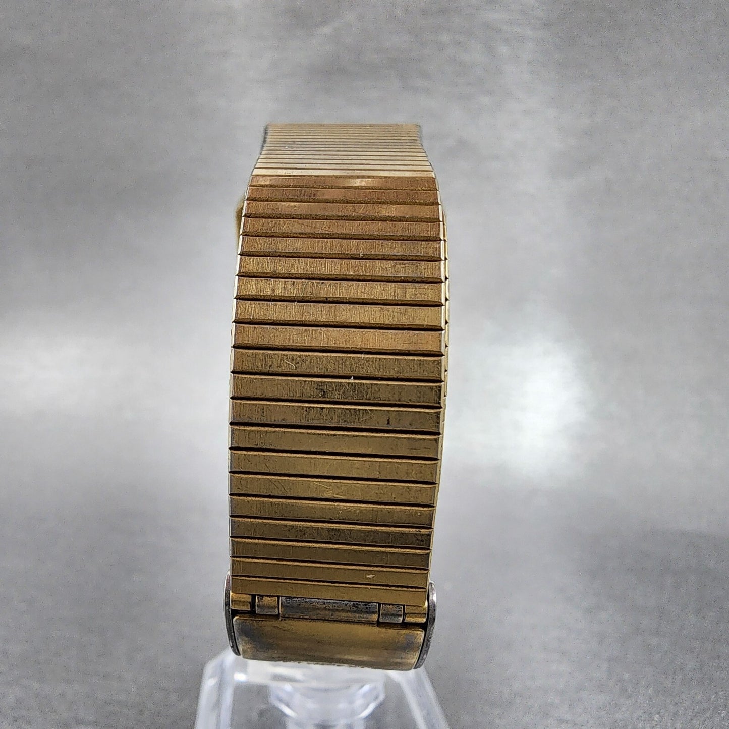 Orient VX Tank Watch Men 27mm Silver Dial Gold Tone Rectangle PARTS