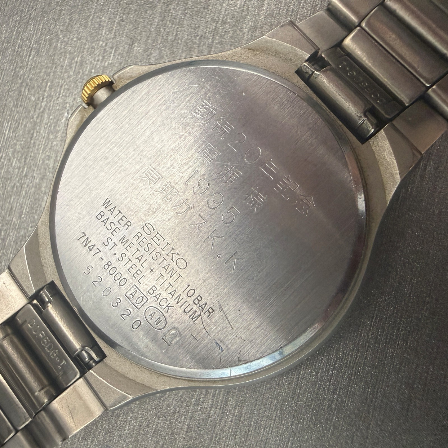 Seiko Spirit Watch Men 35mm Champagne Dial Two Tone Round 7N47-8000 New Battery10
