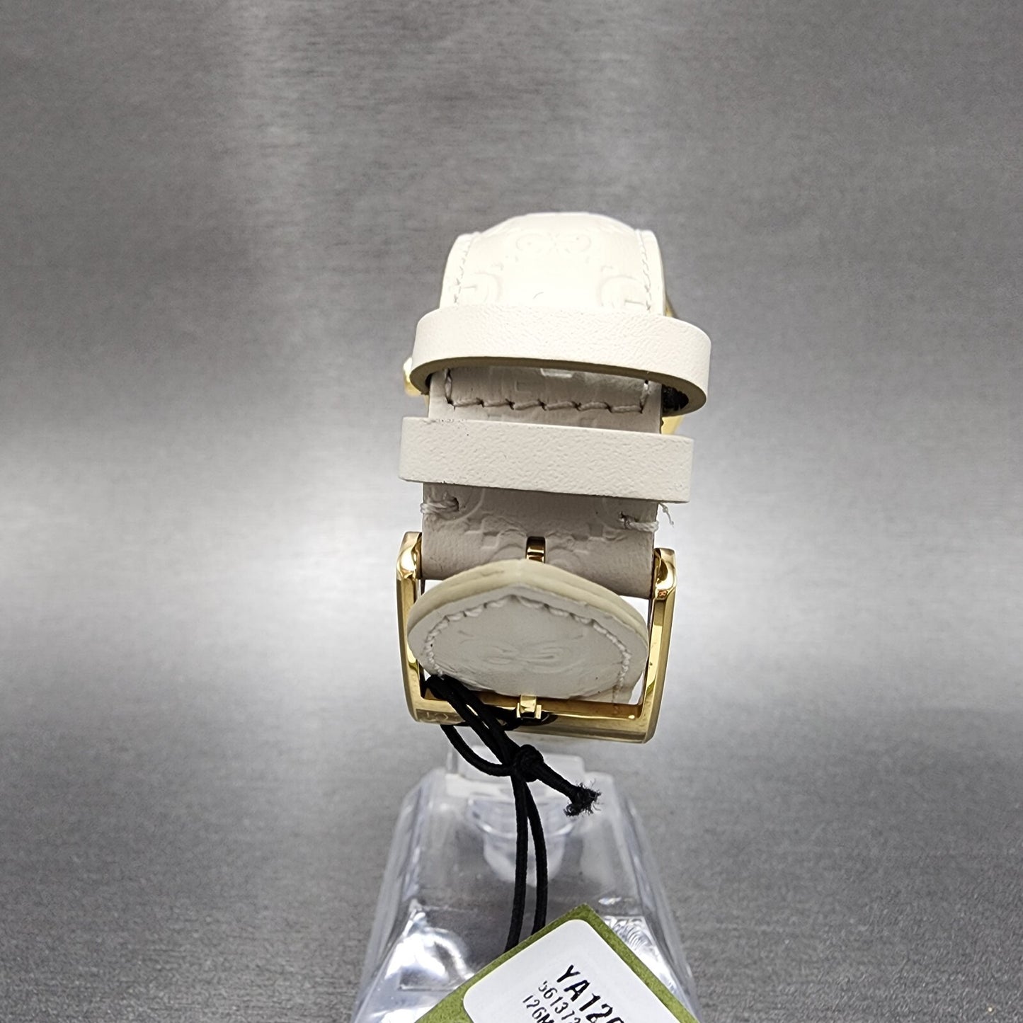 Gucci G-Timeless Watch Women 38mm White Dial Gold Tone Round Leather YA1264033