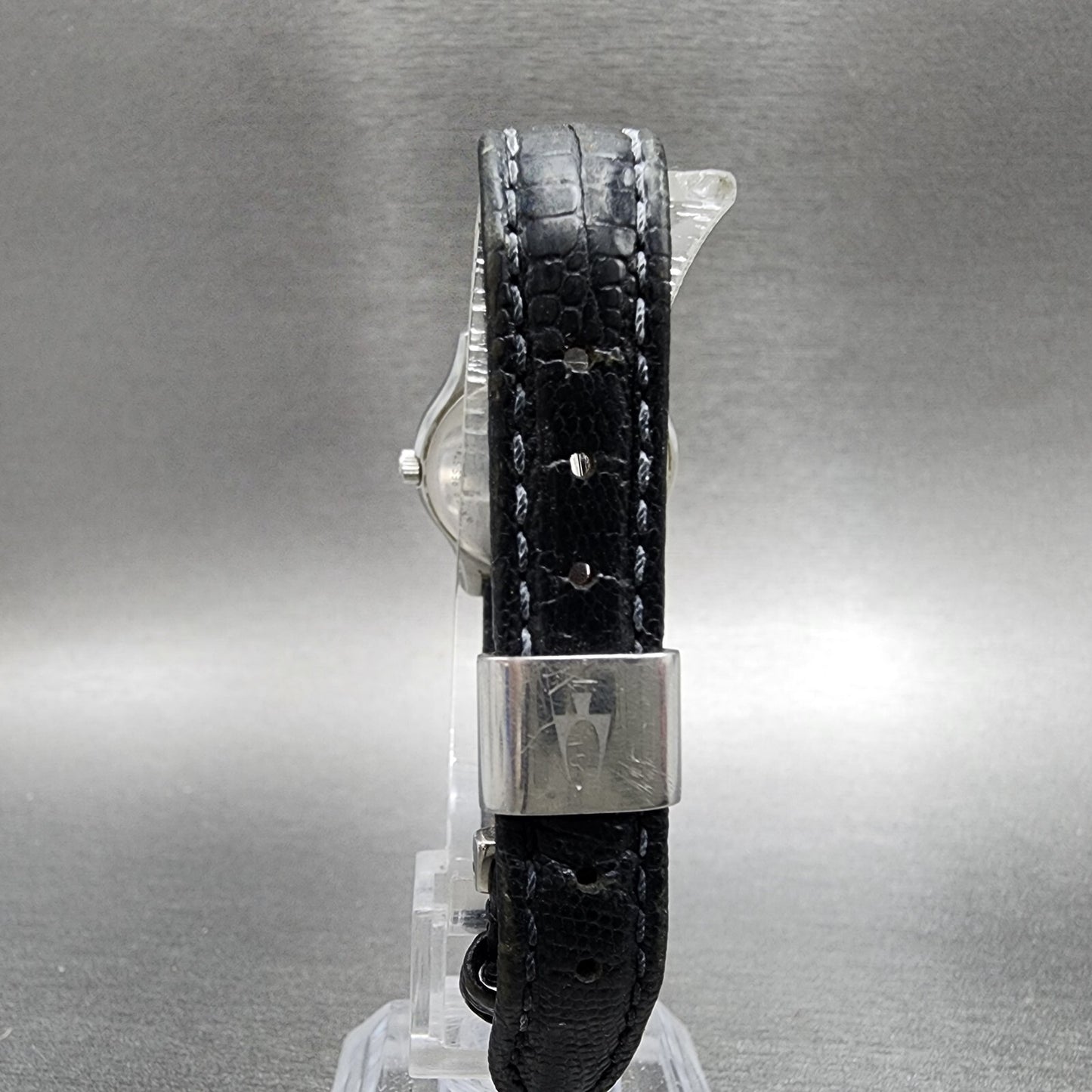 Bulova Accutron Watch Women 25mm White Dial Steel Round 26L01 New Battery