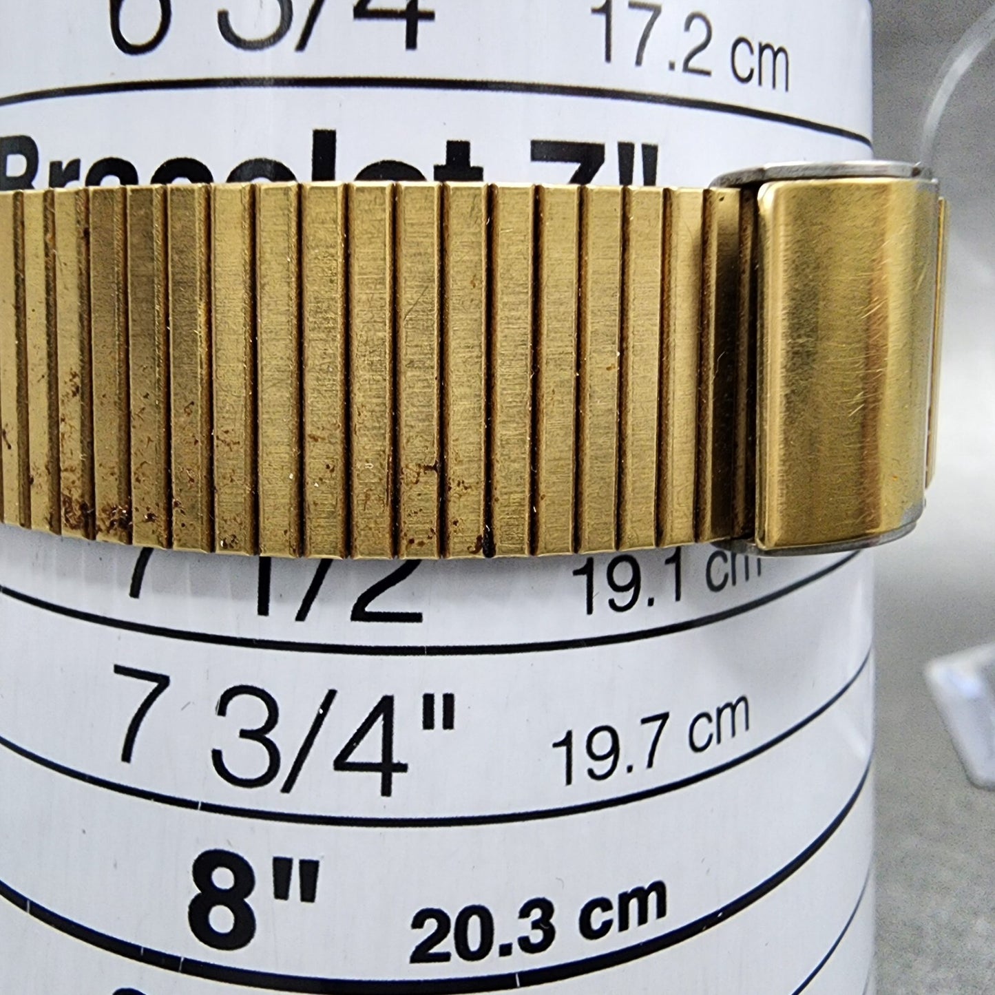 Seiko Tank Watch Men 26mm Gold dial Gold Tone Rectangle 6530-5080 New Battery