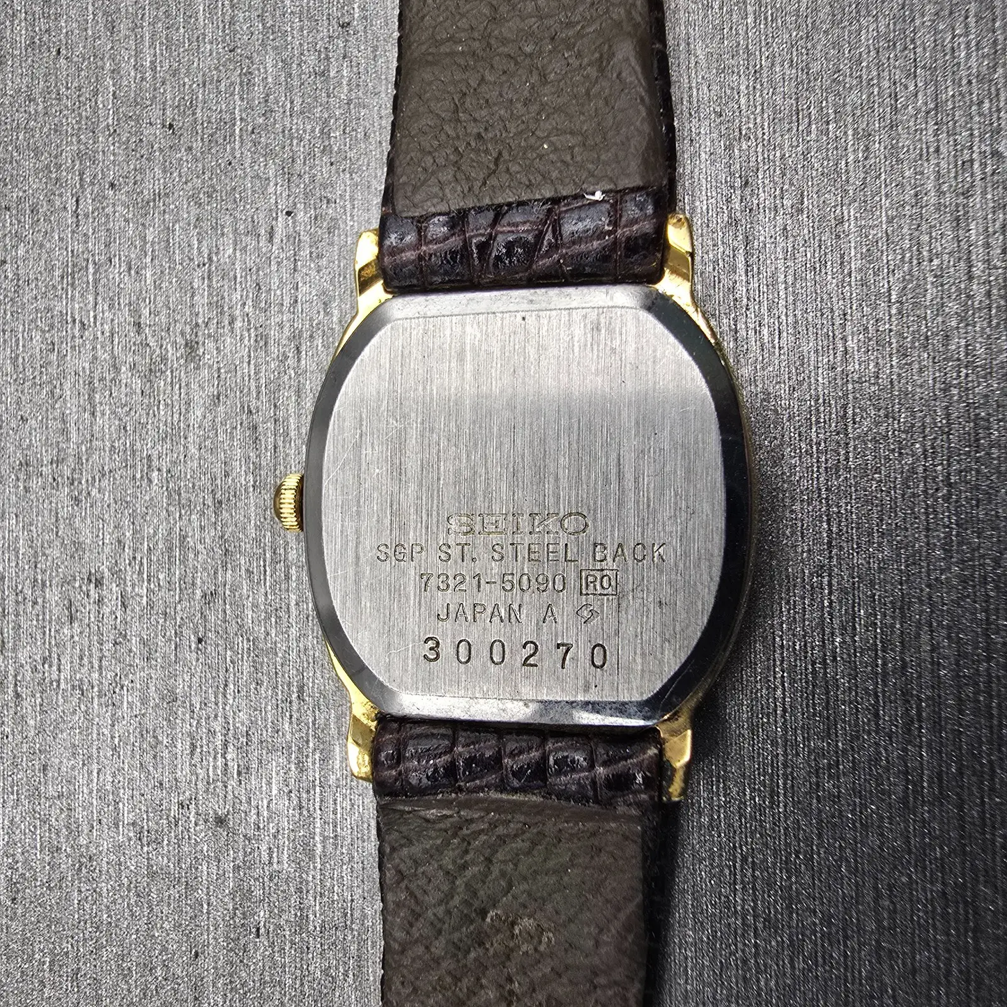 Seiko Watch Women 21mm White Dial Gold Tone Oval 7321-5090 New Battery Vintage10
