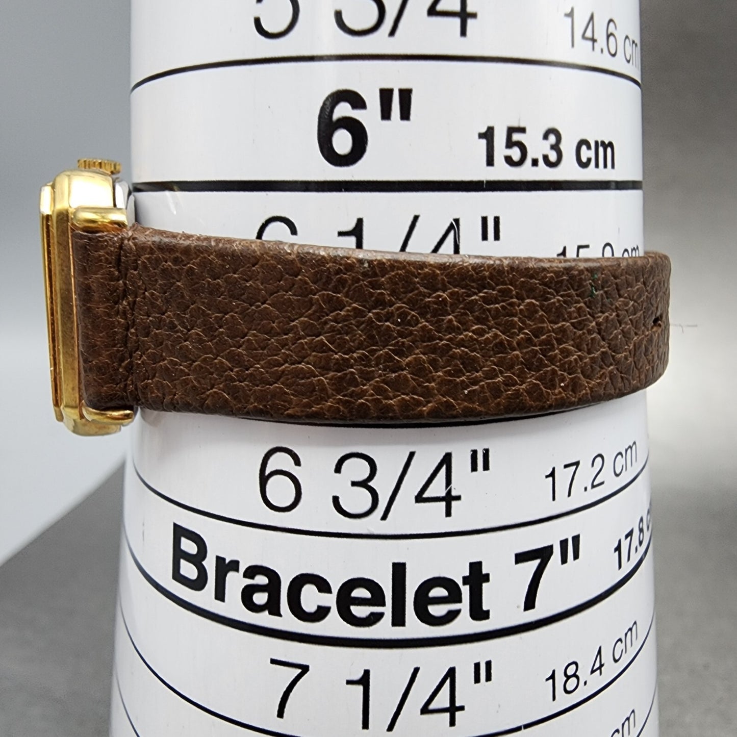 Lucien Piccard Dufonte Tank Watch Women 21mm Gold Dial Gold Tone Rectangle Runs