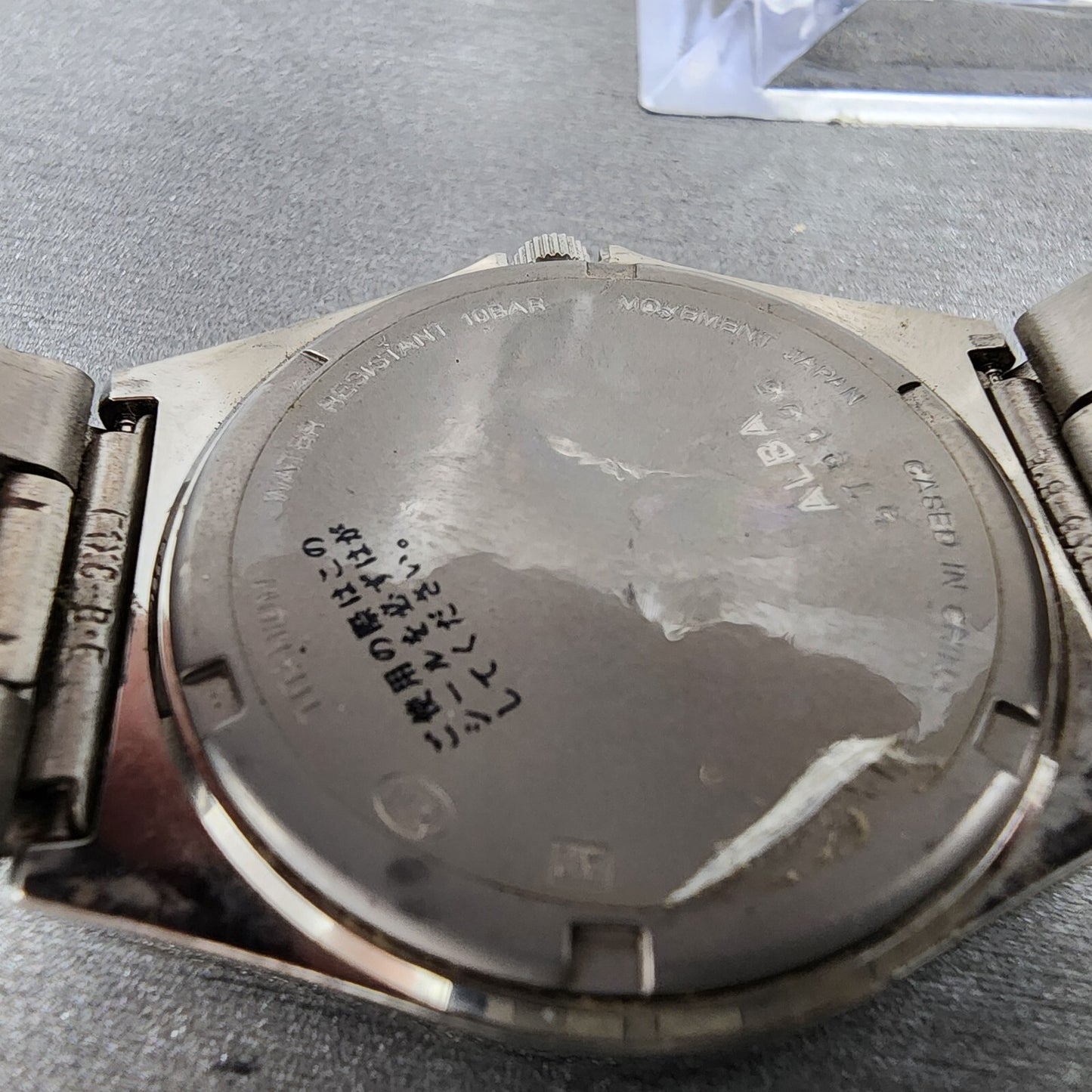 Seiko Alba Titanium Watch Men 35mm Silver Dial Date VX42-0AE0 New Battery