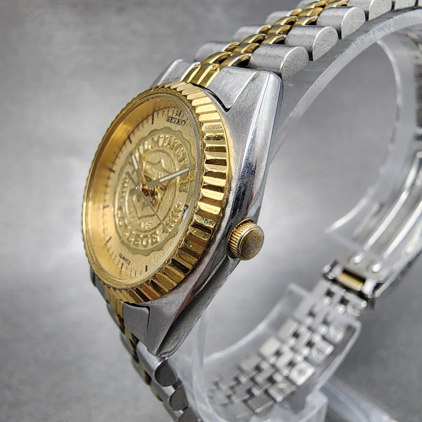 Seiko Watch Women 25mm White Dial Two Tone Daydate 7N83-0041 Wilmington College
