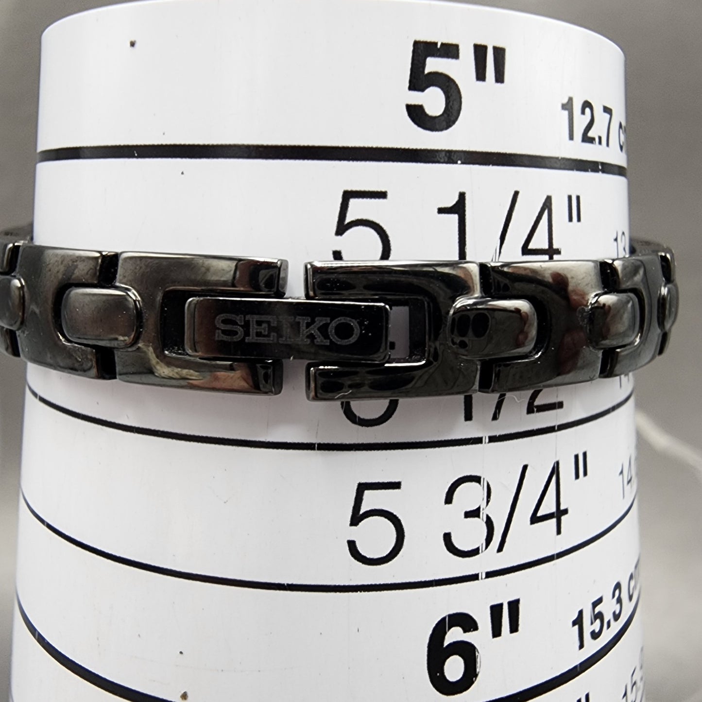 Seiko Watch Women 25mm Black Dial Black Tone Diamond 1n00-0rc0 New Battery