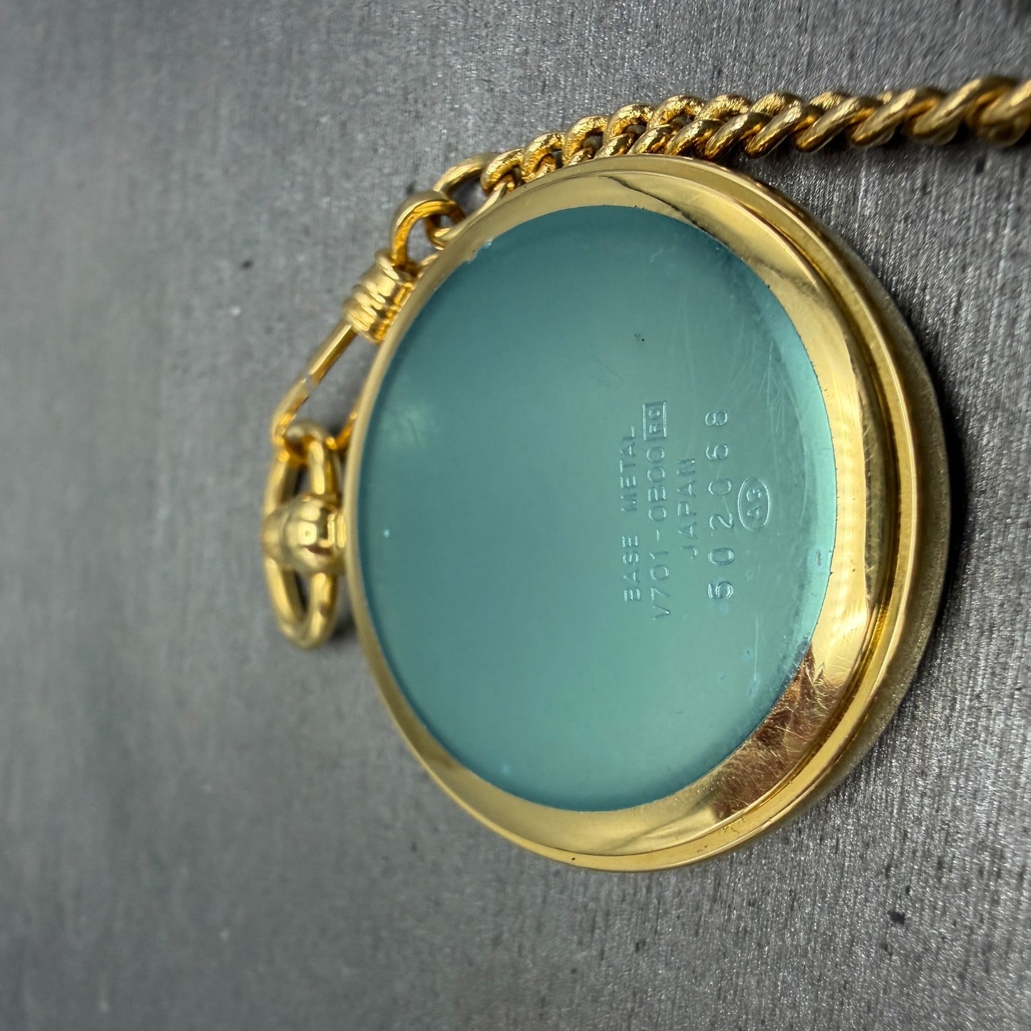 Seiko Alba Pocket Watch Men 36mm White Dial Gold Tone Round V701-0B00 New Batt13